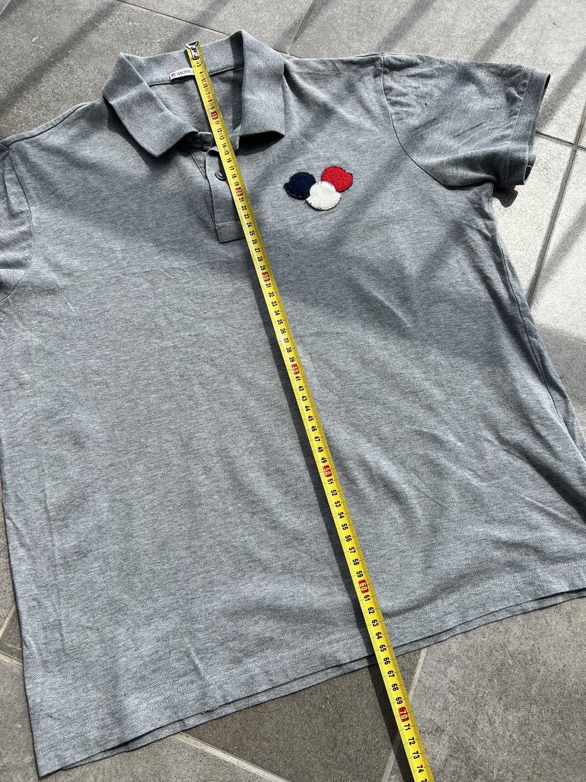Moncler Moncler Maglia Polo Manica Corta grey triple logo Size US S / EU 44-46 / 1 - 11 Thumbnail