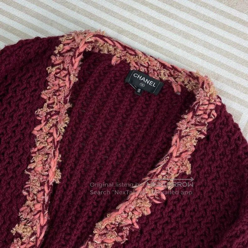 Chanel Chanel 22A red four-pocket knitted cardigan coat Size XS / US 0-2 / IT 36-38 - 4 Thumbnail