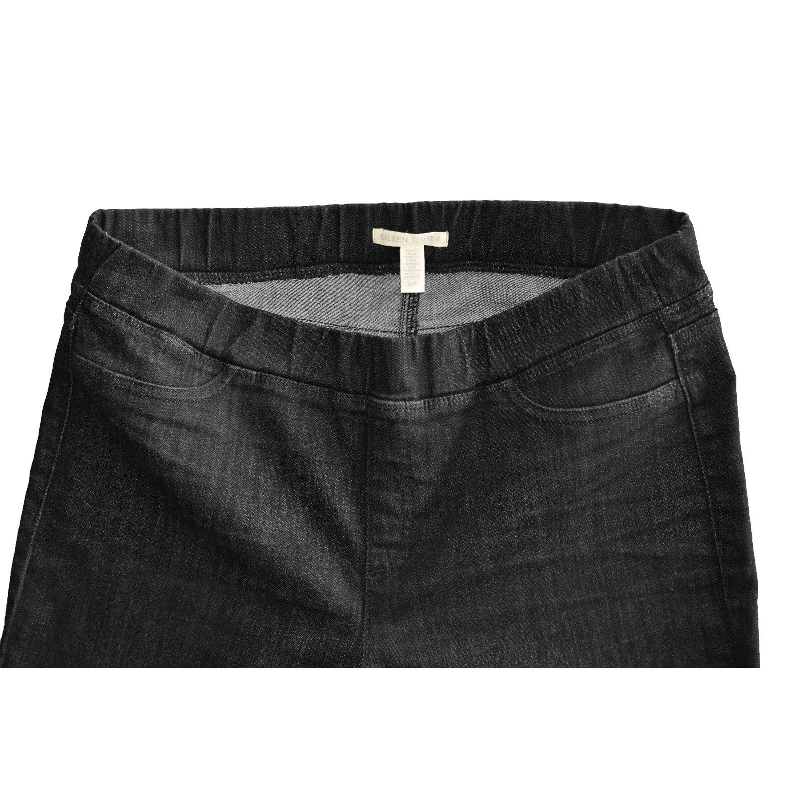 Eileen Fisher A4 EILEEN FISHER Org Cotton Stretch Elastic Waistband Jean S Size 31" - 3 Thumbnail