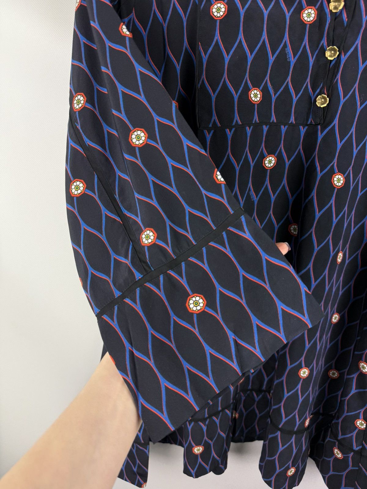 Kenzo Kenzo H&M Ladies Patterned Lagenlook Silk Tunic Blouse Dress Size L / US 10 / IT 46 - 9 Thumbnail