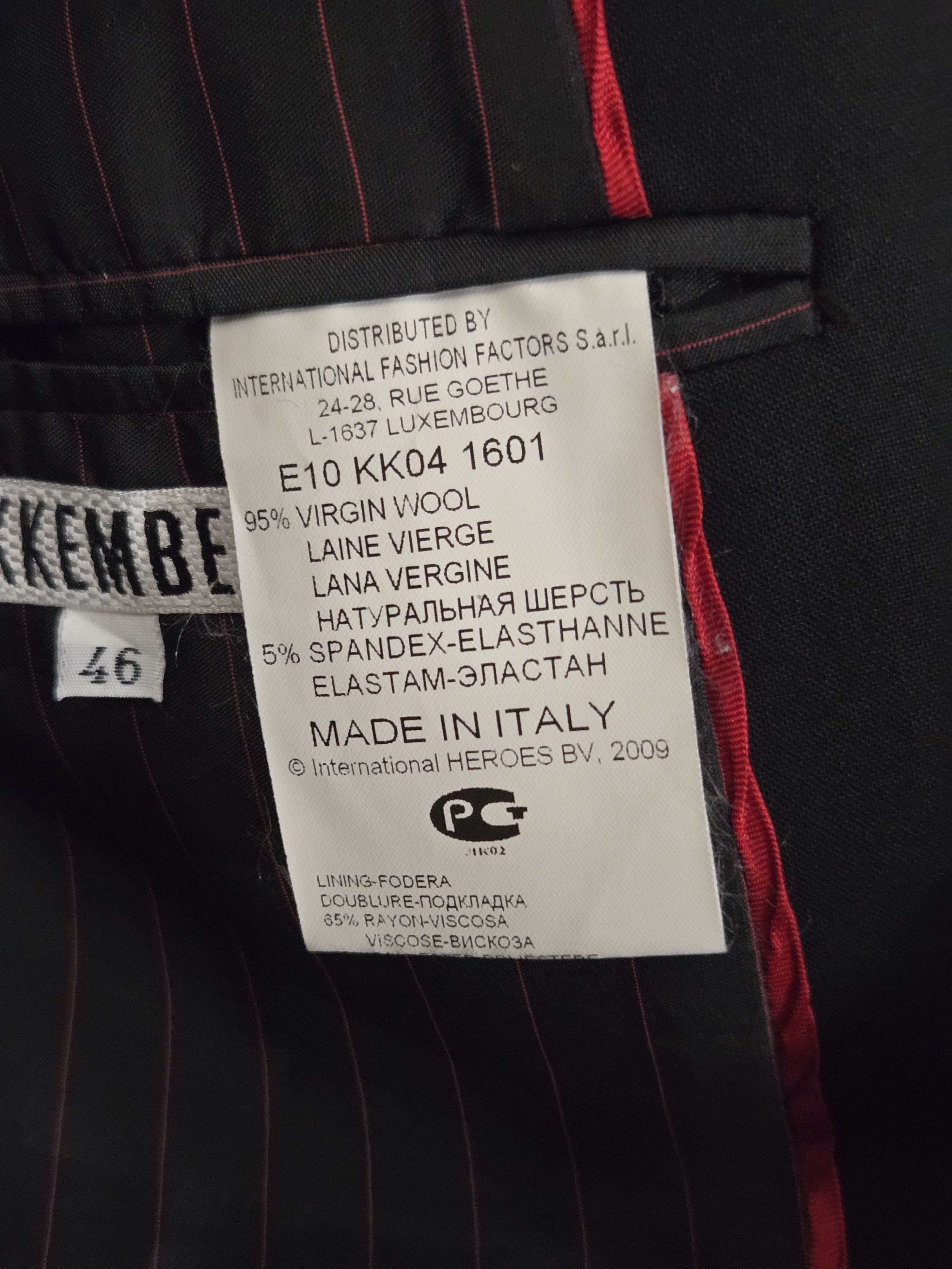 Dirk Bikkembergs Dirk Bikkembergs Black Blazer Size 46R - 6 Thumbnail