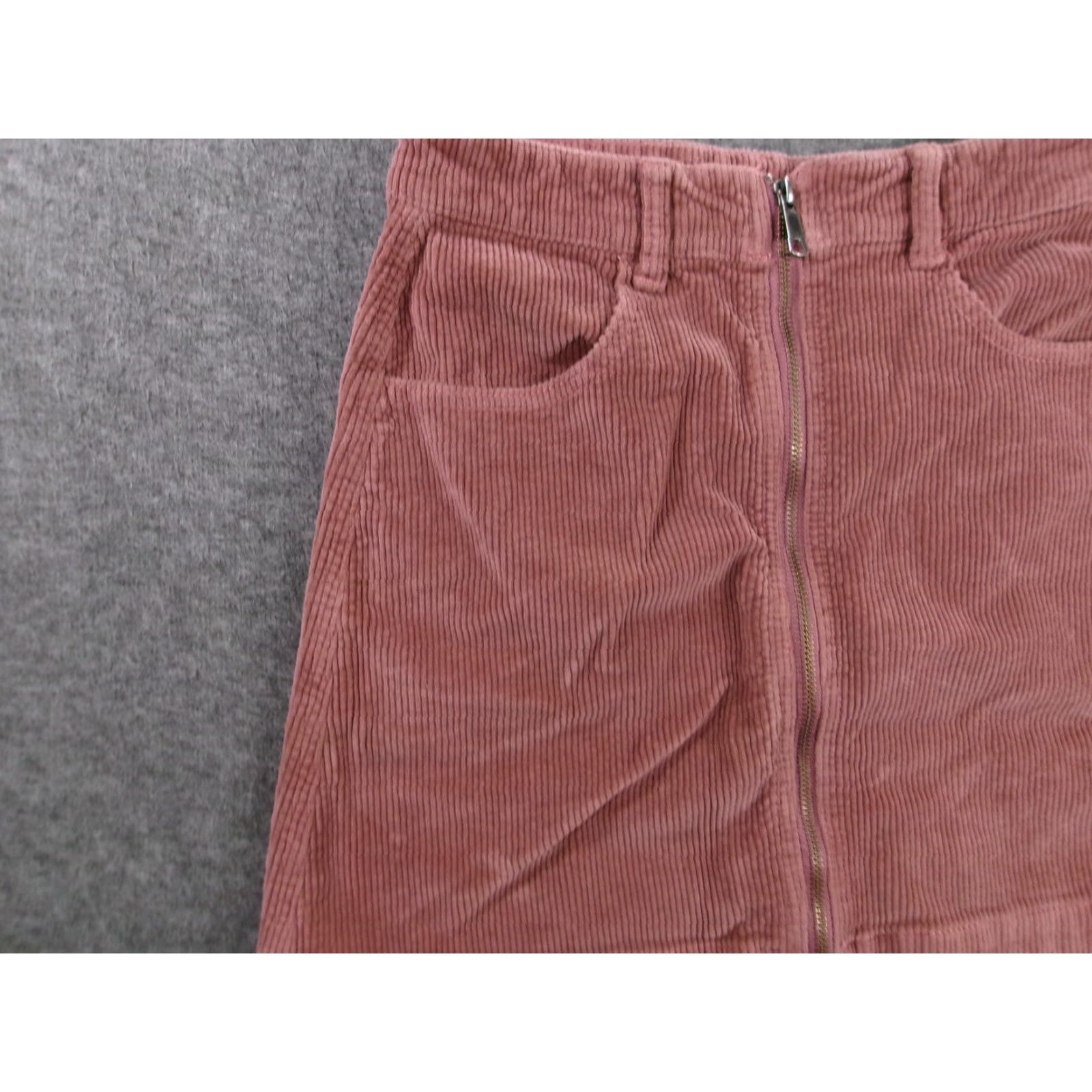 American Eagle Outfitters American Eagle Skirt Womens 0 Long Corduroy High Rise Zip Front Super Stretch Pink Retro Preppy Casual Size 25" / US 0 / IT 36 - 3 Thumbnail