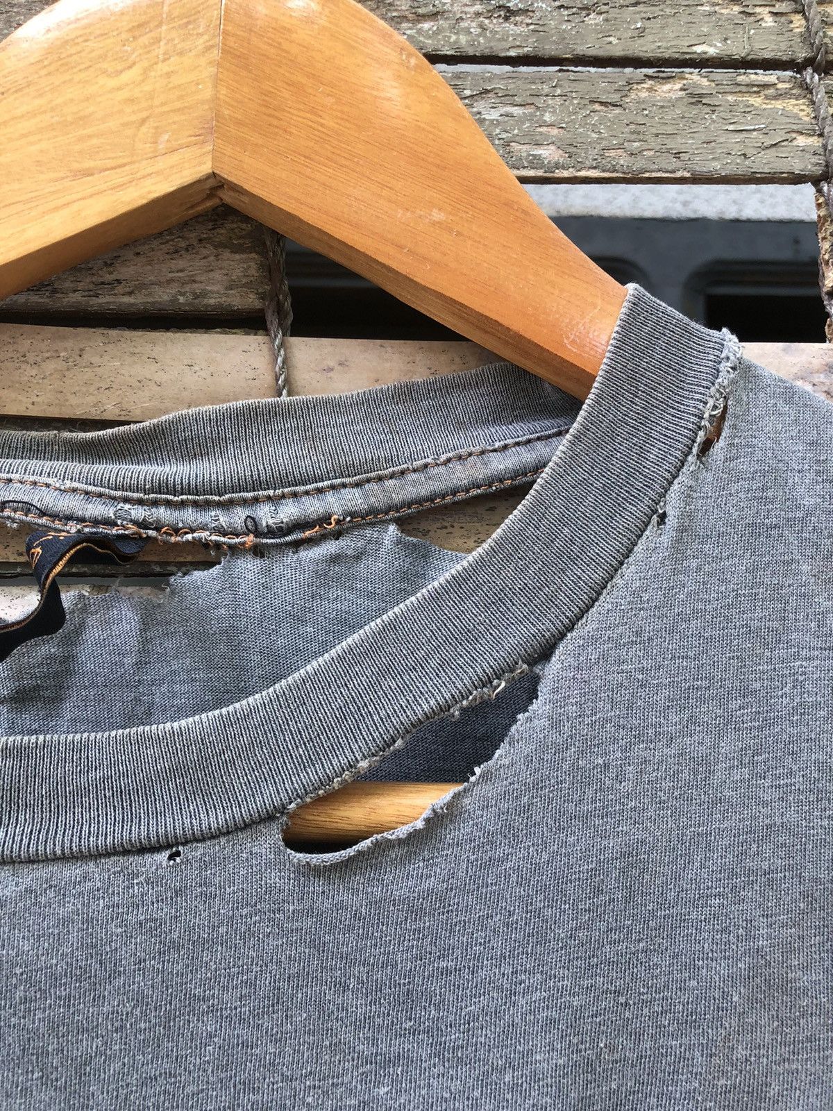 Japanese Brand × Nudie Jeans 💥RARE💥Vintage Distressed Nudie Jeans Tshirt Size US M / EU 48-50 / 2 - 8 Thumbnail