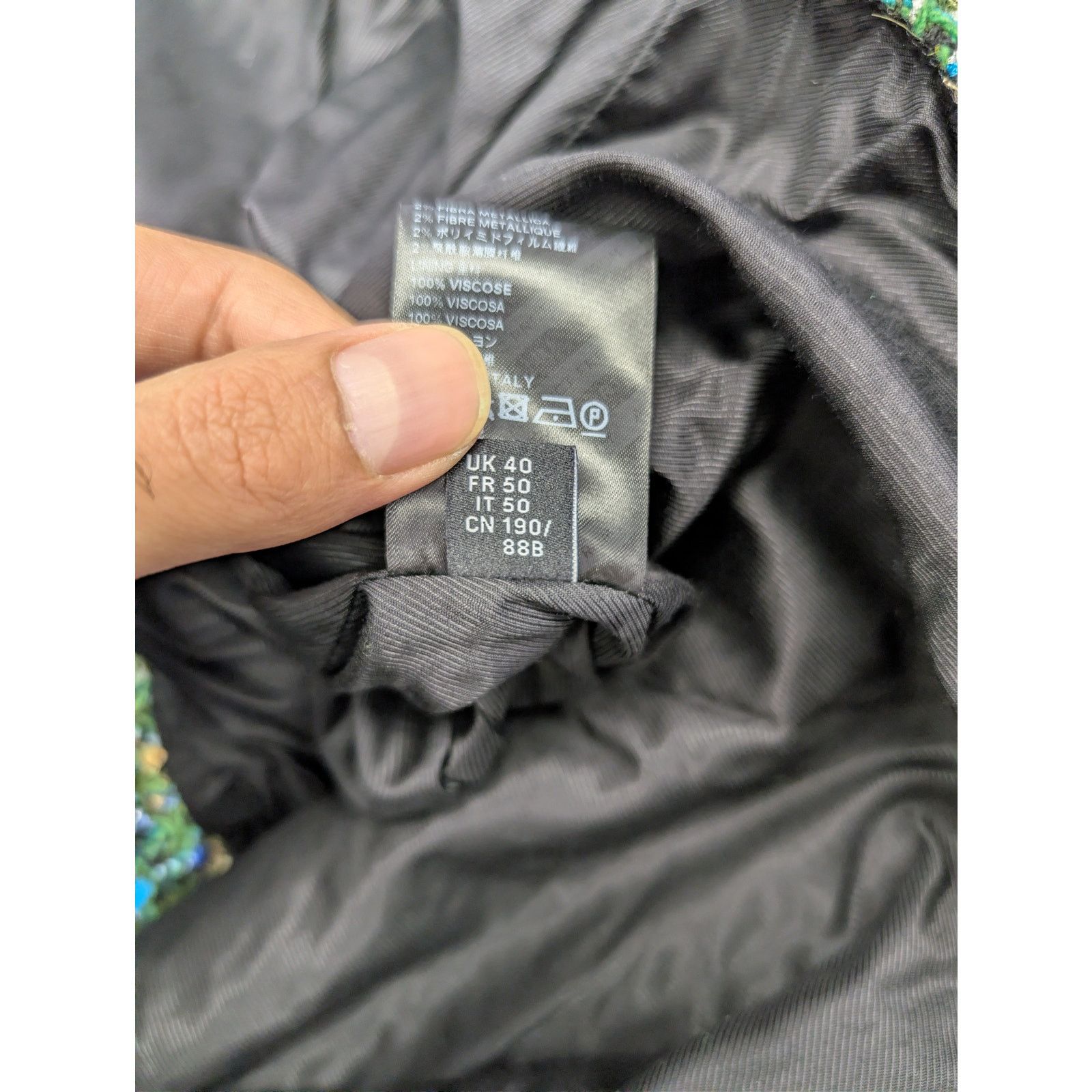 Amiri o1rshd1 Boucle Overshirt Button up Shirt in Rain Forest Size US M / EU 48-50 / 2 - 21 Thumbnail