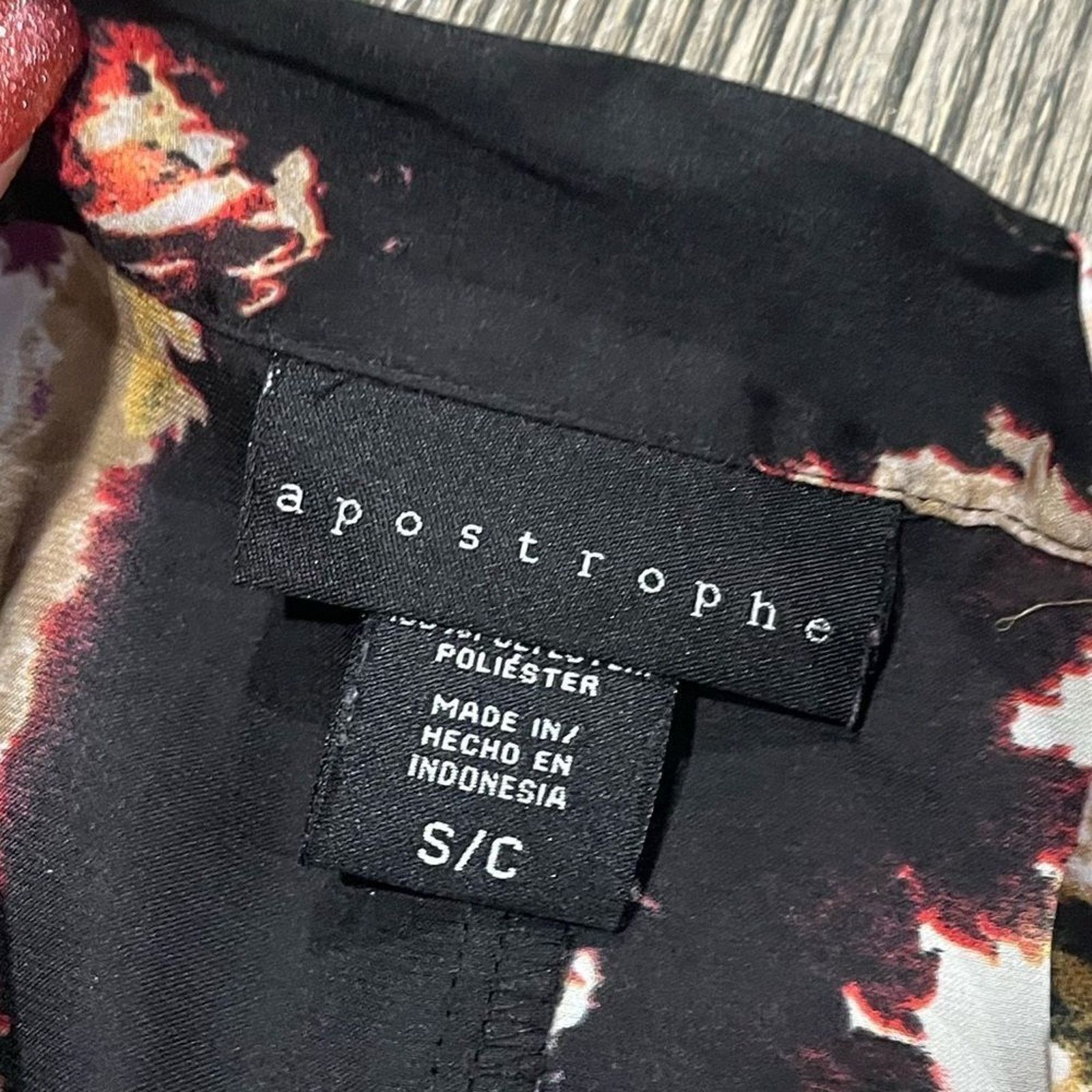 Vintage Apostrophe Black Pink Paint Splatter Tank Top Tie Neck Sz S Size S / US 4 / IT 40 - 2 Thumbnail