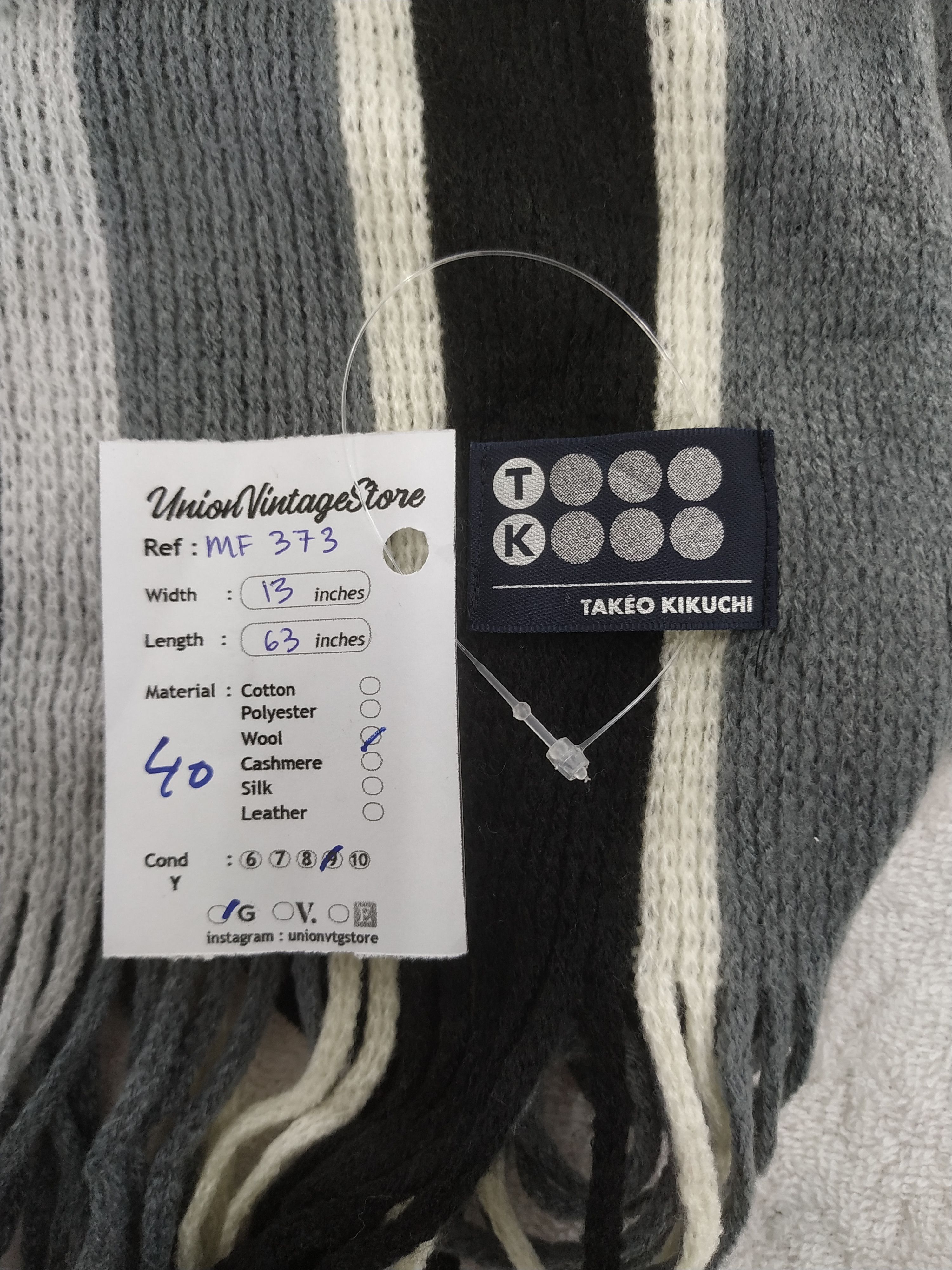 Takeo Kikuchi Vintage Takeo Kiuchi Scarf/Muffler/Neckwear MF373 Size ONE SIZE - 4 Thumbnail