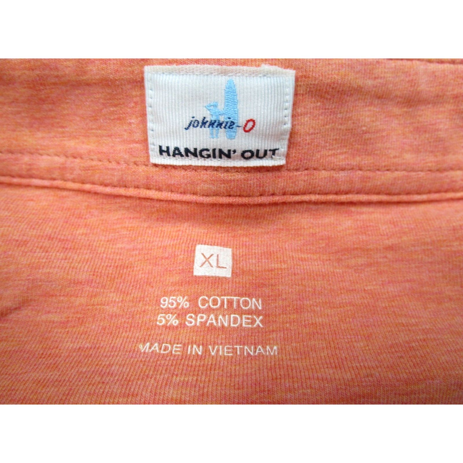 johnnie-O VINTAGE Johnnie O Polo Shirt Mens XL Orange Striped Golf Casual Sports Logo FOG Size US XL / EU 56 / 4 - 3 Thumbnail