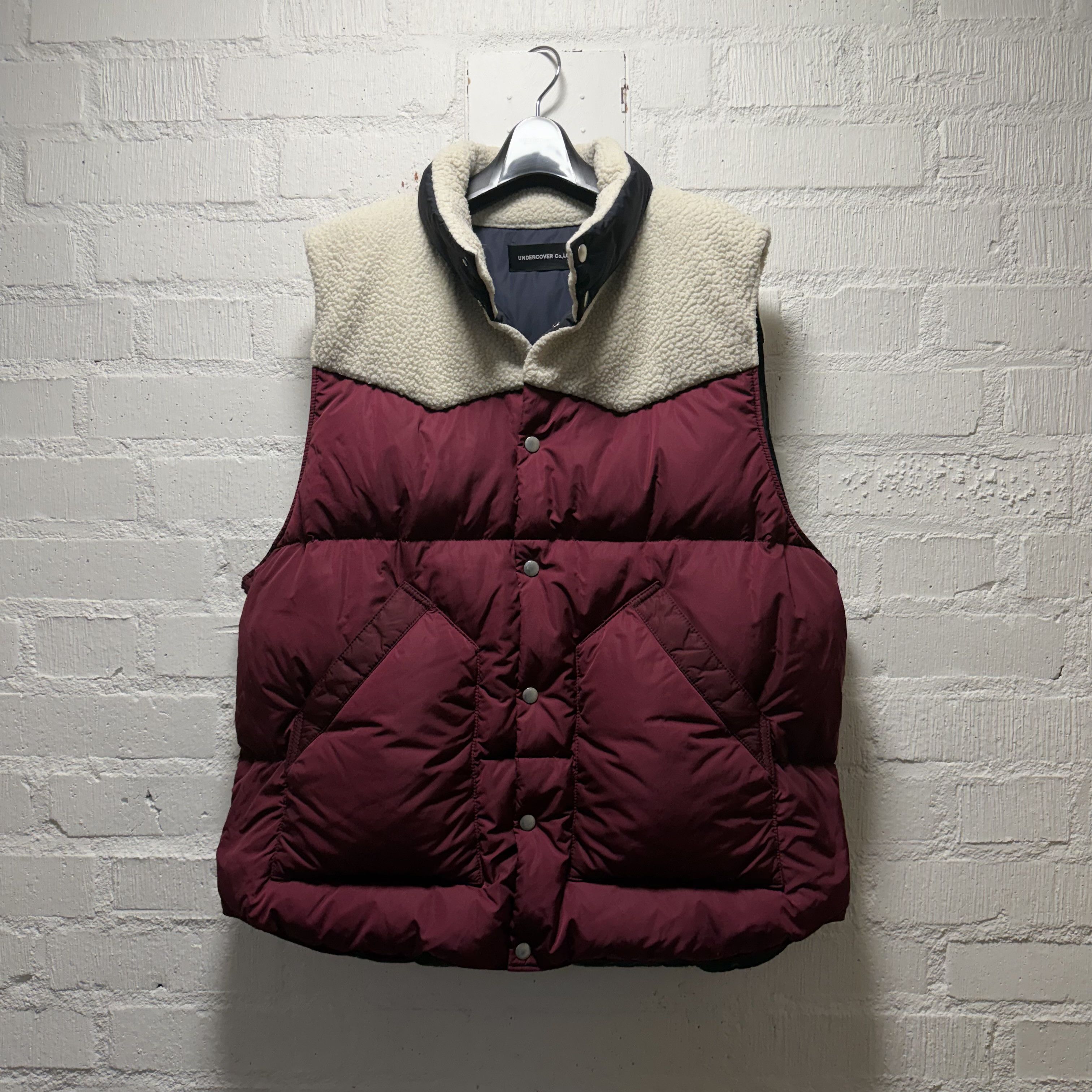 Undercover AW22 Faux shearling-trimmed down vest Size US XXL / EU 58 / 5 - 1 Thumbnail