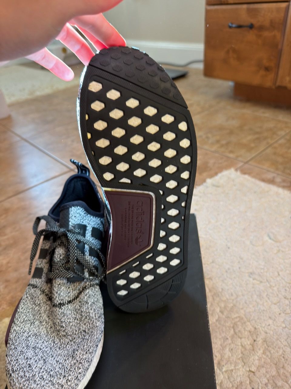 Adidas adidas NMD R1 Champs Burgundy Grey B39506 Size US 11 / EU 44 - 8 Thumbnail