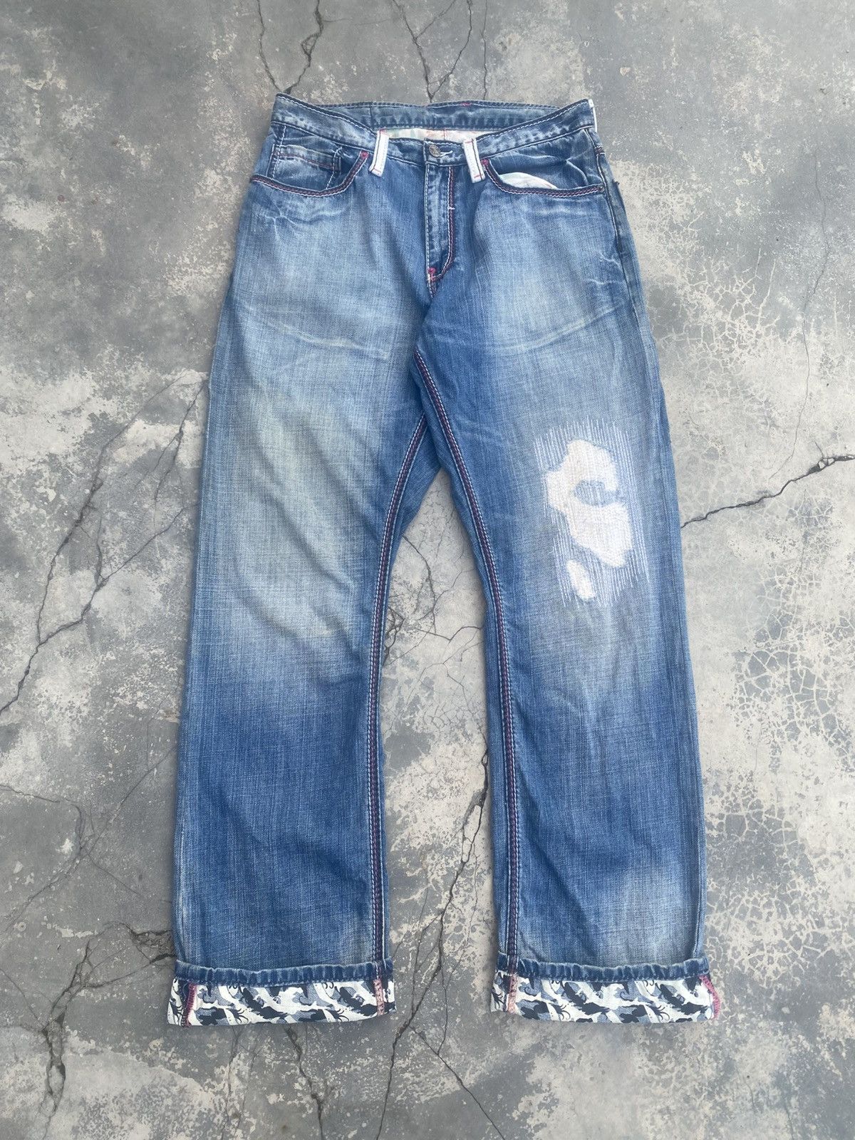 Artful Dodger ARTFUL DODGER Grunge Gun Shot Jeans Size US 32 / EU 48 - 3 Thumbnail