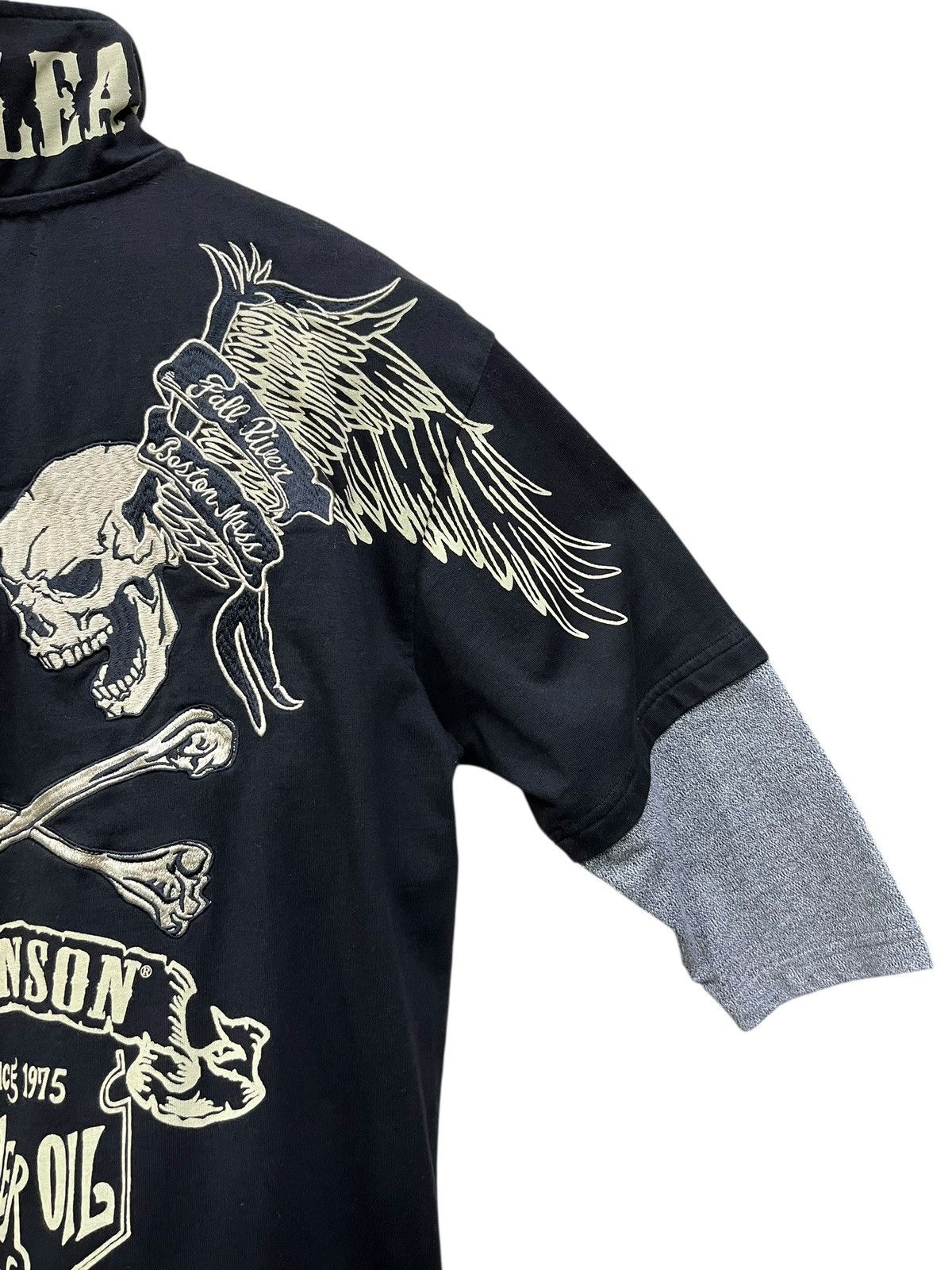 Vanson Leathers Vanson Double Skull Wings Crossbone Punk Biker Polo Size US S / EU 44-46 / 1 - 7 Thumbnail