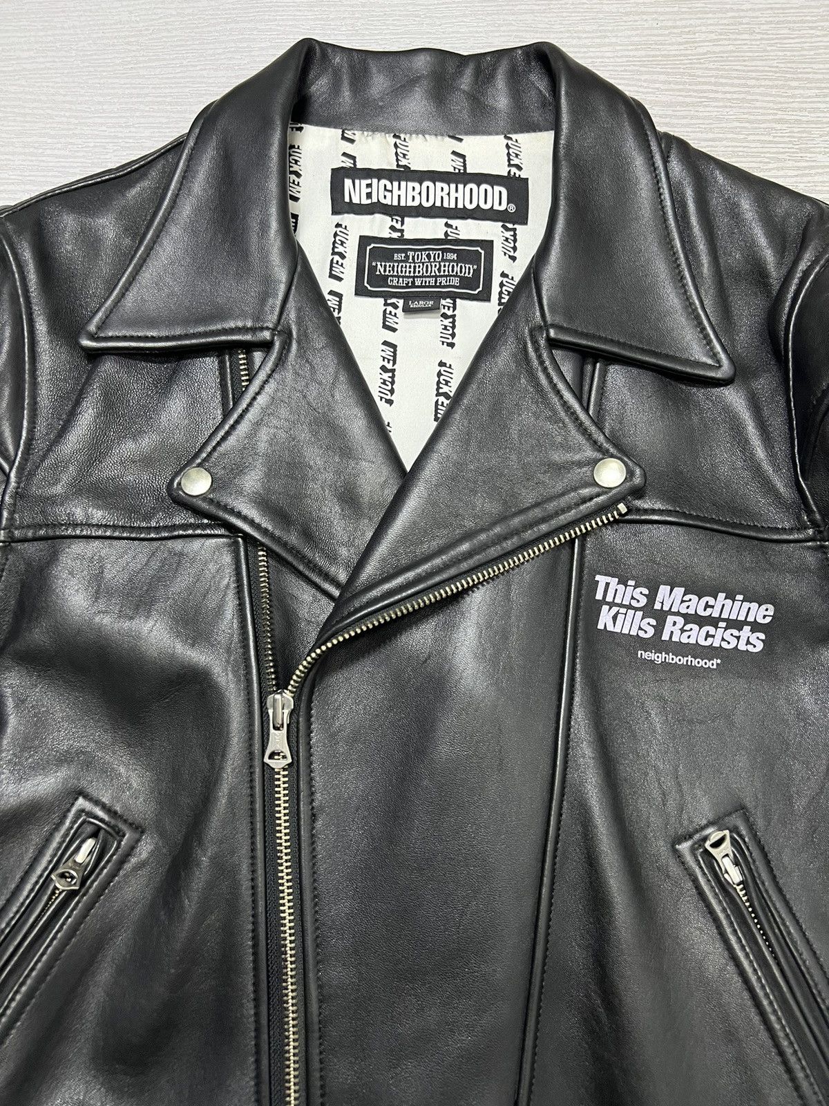 Neighborhood Neighborhood - A/W 18’ - Clay Leather Rider’s Jacket Size US L / EU 52-54 / 3 - 8 Thumbnail