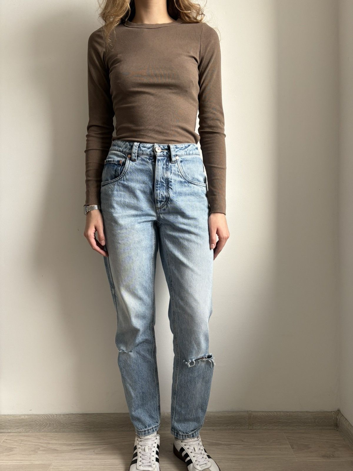 Brunello Cucinelli BRUNELLO CUCINELLI WOMEN STRAIGHT LEG DISTRESSED JEANS IT 38 Size 26" / US 2 / IT 38 - 18 Thumbnail