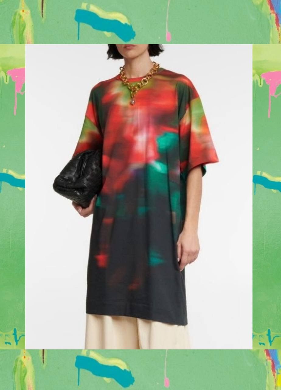 Printed Cotton T-shirt Dress