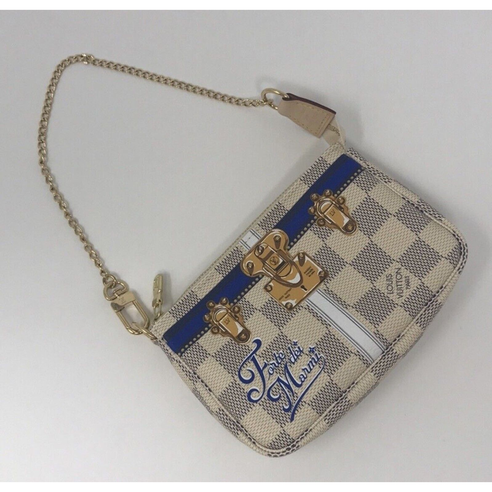 Louis Vuitton MINI POCHETTE LOUIS VUITTON FORTE DE MARMI LIMITED ED AZUR Size ONE SIZE - 4 Thumbnail