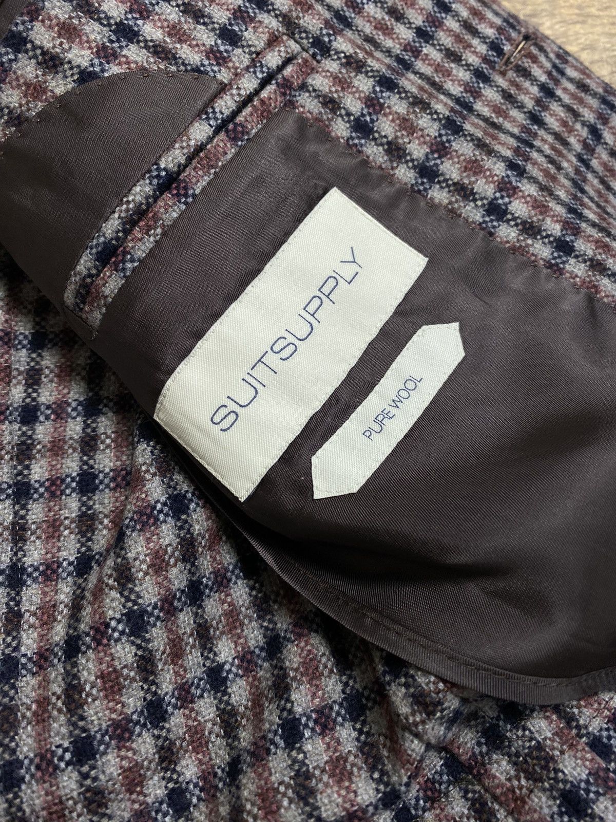 Suitsupply Suitsupply x Vitale Barberis Canonico Wool Check Blazer 48 Size 38R - 8 Thumbnail