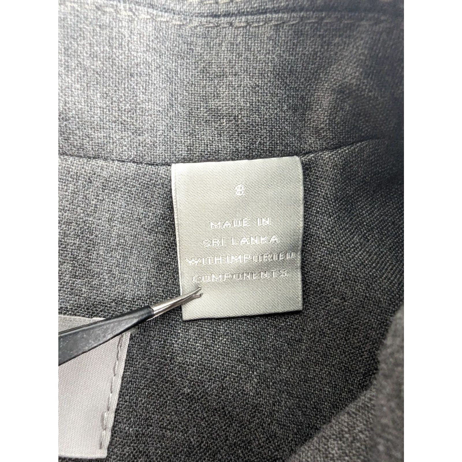 Liz Claiborne Liz Claiborne Blazer Jacket Women 8 Charcoal Gray 4-Button Notch Lapel Lined Polyester Spandex Rayon Classic Regular Sized Size M / US 6-8 / IT 42-44 - 7 Thumbnail