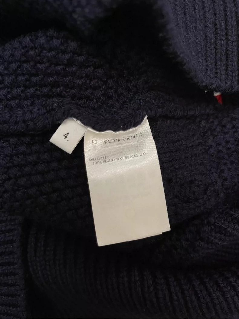 Thom Browne Thom Browne size4 Blue and green jacquard round collar wool Size US XL / EU 56 / 4 - 5 Thumbnail