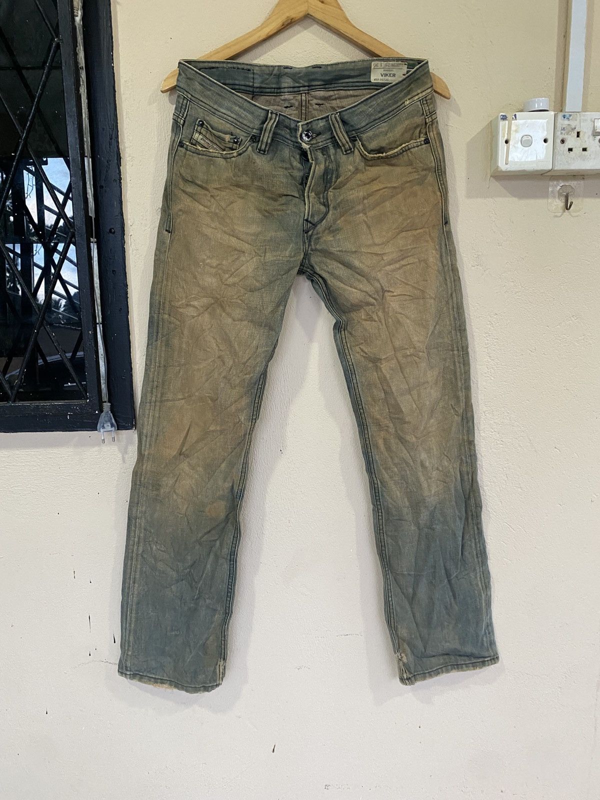 Diesel Diesel Viker Wash Distressed Muddy Denim Size US 31 - 2 Thumbnail