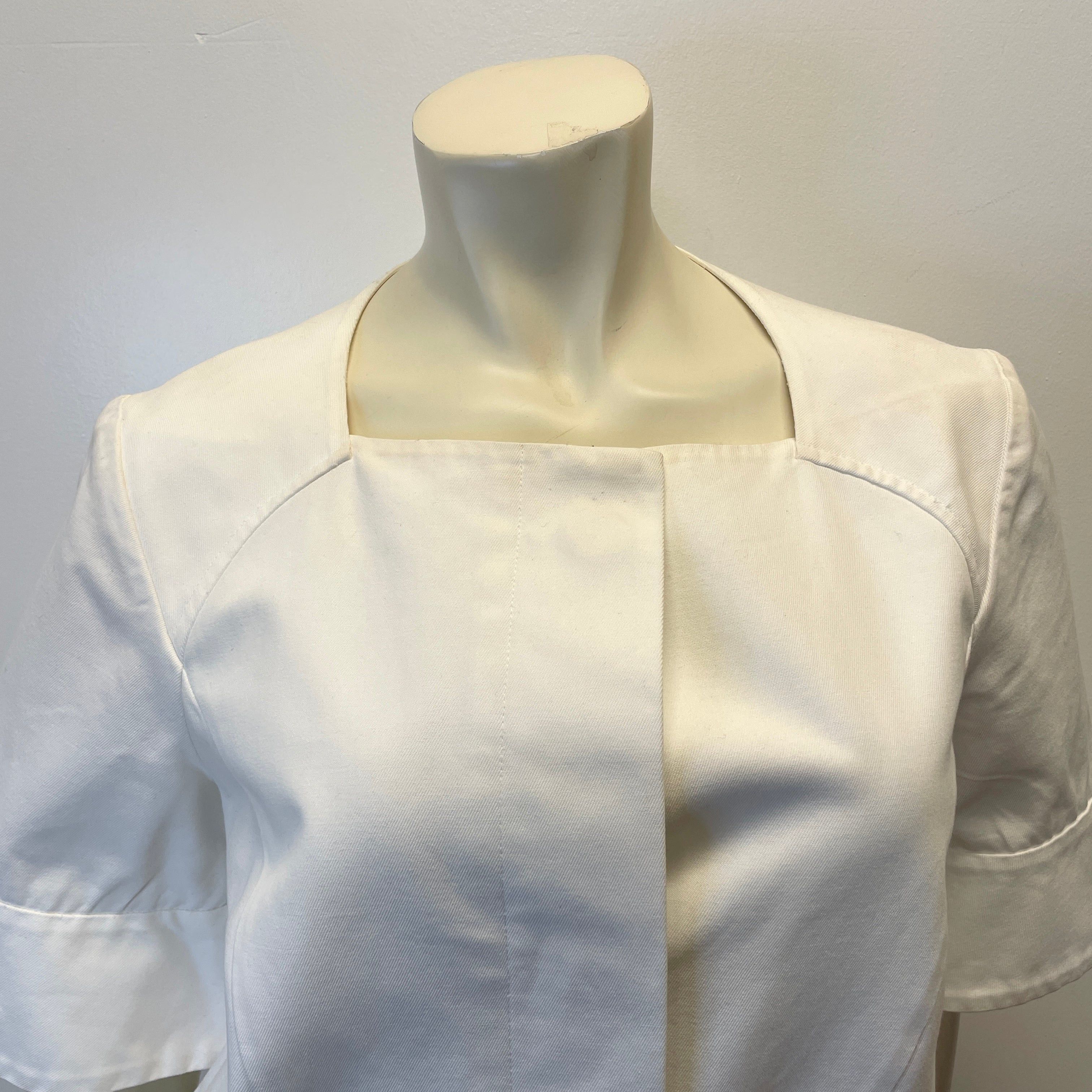Marni Marni Spring ‘13 Vintage Designer Crisp White Peplum Top Size M Size M / US 6-8 / IT 42-44 - 4 Thumbnail