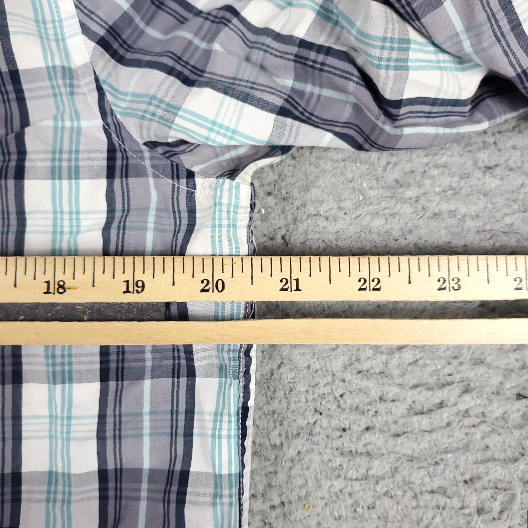 Original Penguin Original Penguin Shirt Mens M Blue Plaid Button-Up Long Sleeve Cotton Casual Workwear Size US M / EU 48-50 / 2 - 6 Thumbnail