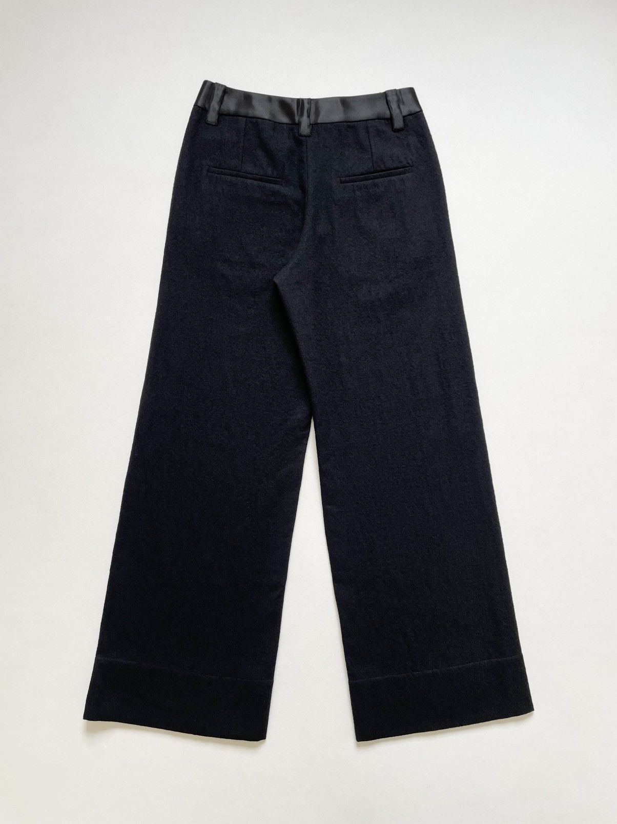 Ann Demeulemeester Brushed Black Wool ‘Wide Leg’ Pants Size US 32 / EU 48 - 13 Thumbnail