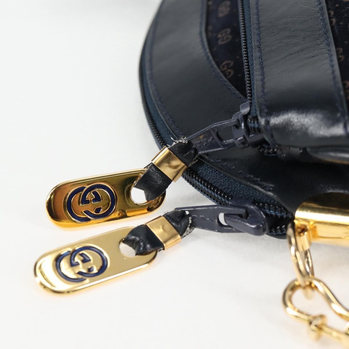 Gucci GUCCI Micro GG Canvas Shoulder Bag Suede Navy Gold 001 261 Size ONE SIZE - 16 Thumbnail