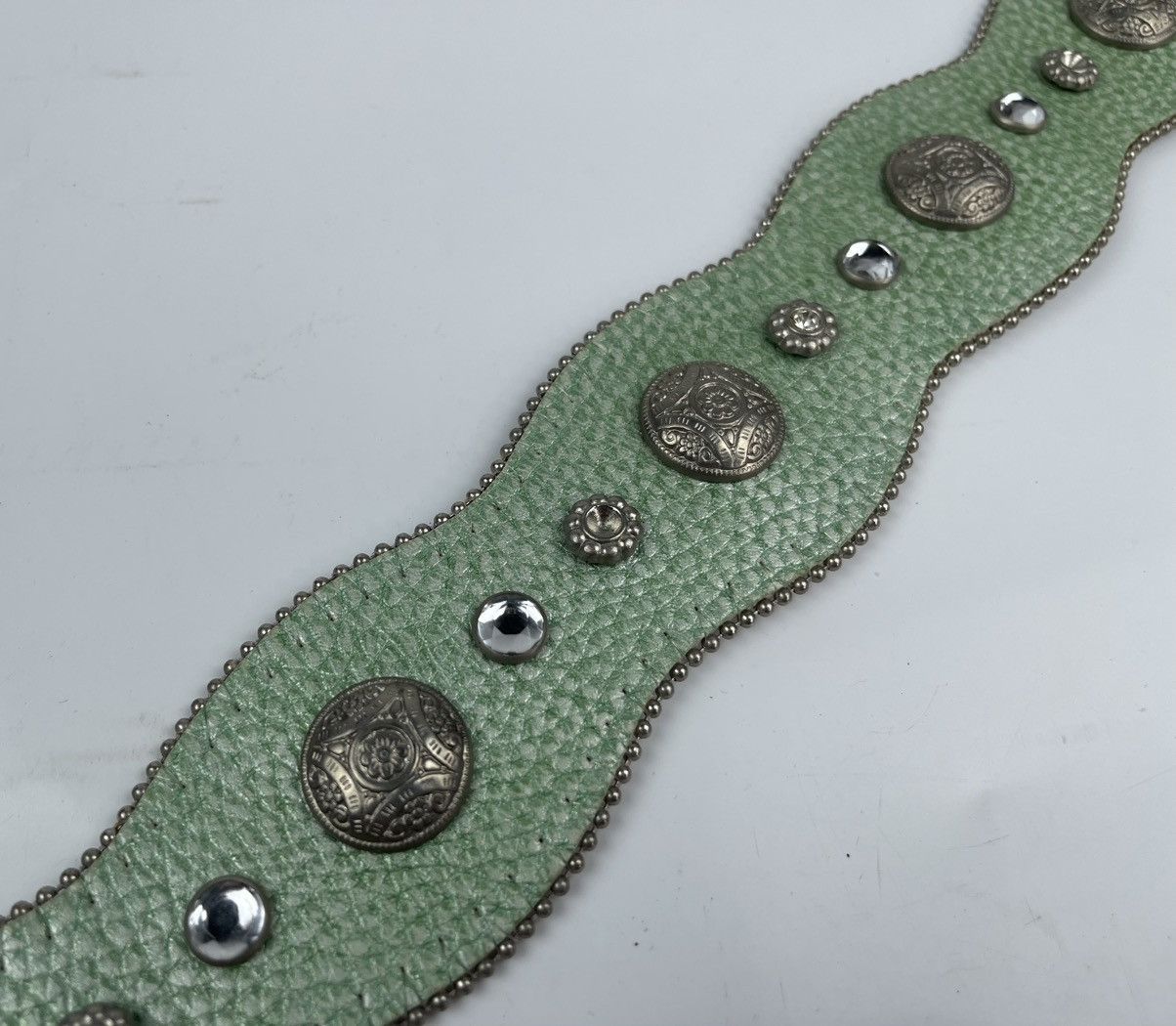 Japanese Brand studded belt with beads tc22 Size 34 - 11 Thumbnail