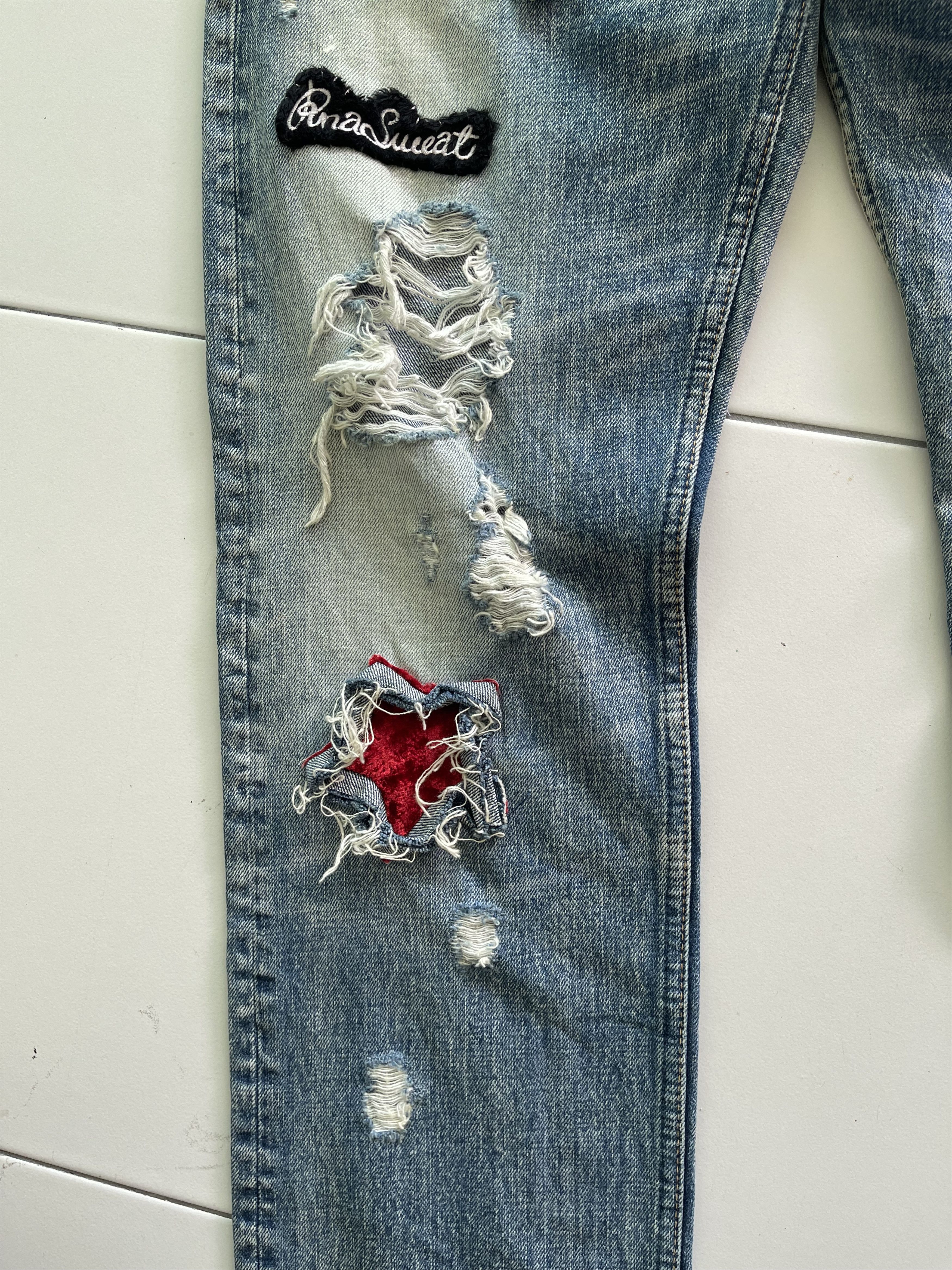 Designer × Japanese Brand RNA INC SLANG Distressed Denim Jeans Travis Schott Style Size US 34 / EU 50 - 11 Thumbnail