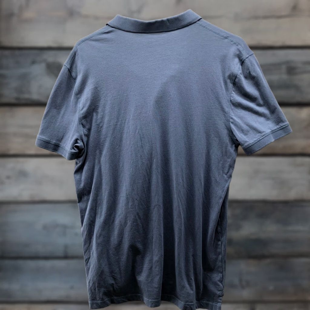Allsaints AllSaints Vidal Polo Shirt Mens L Blue Short Sleeve Embroidered Logo Ramskull Size US L / EU 52-54 / 3 - 1 Thumbnail