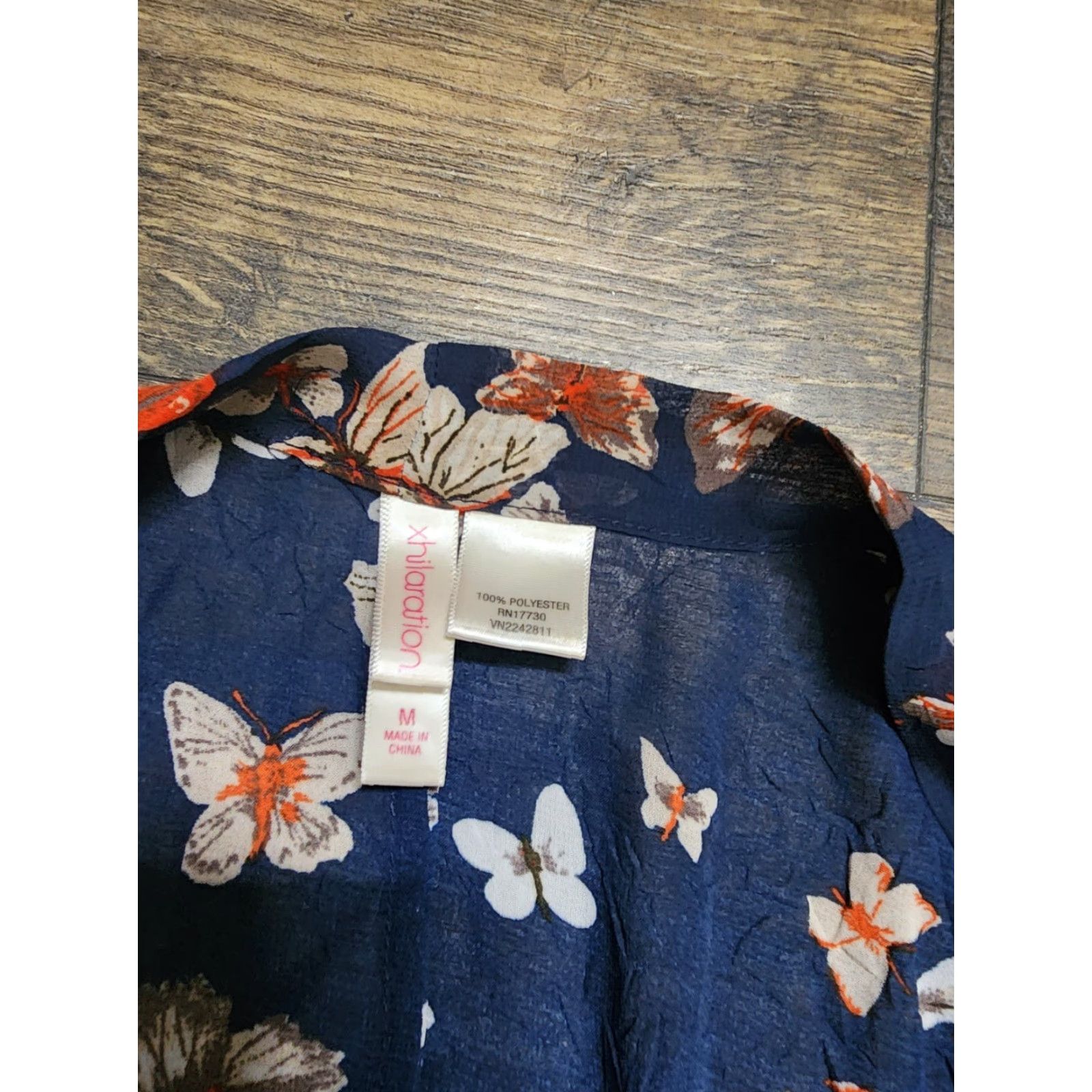 Vintage VINTAGE Xhilaration Boho Cardigan Sweater Women’s Size M Blue Sheer 3/4 Sleeve Size M / US 6-8 / IT 42-44 - 2 Thumbnail