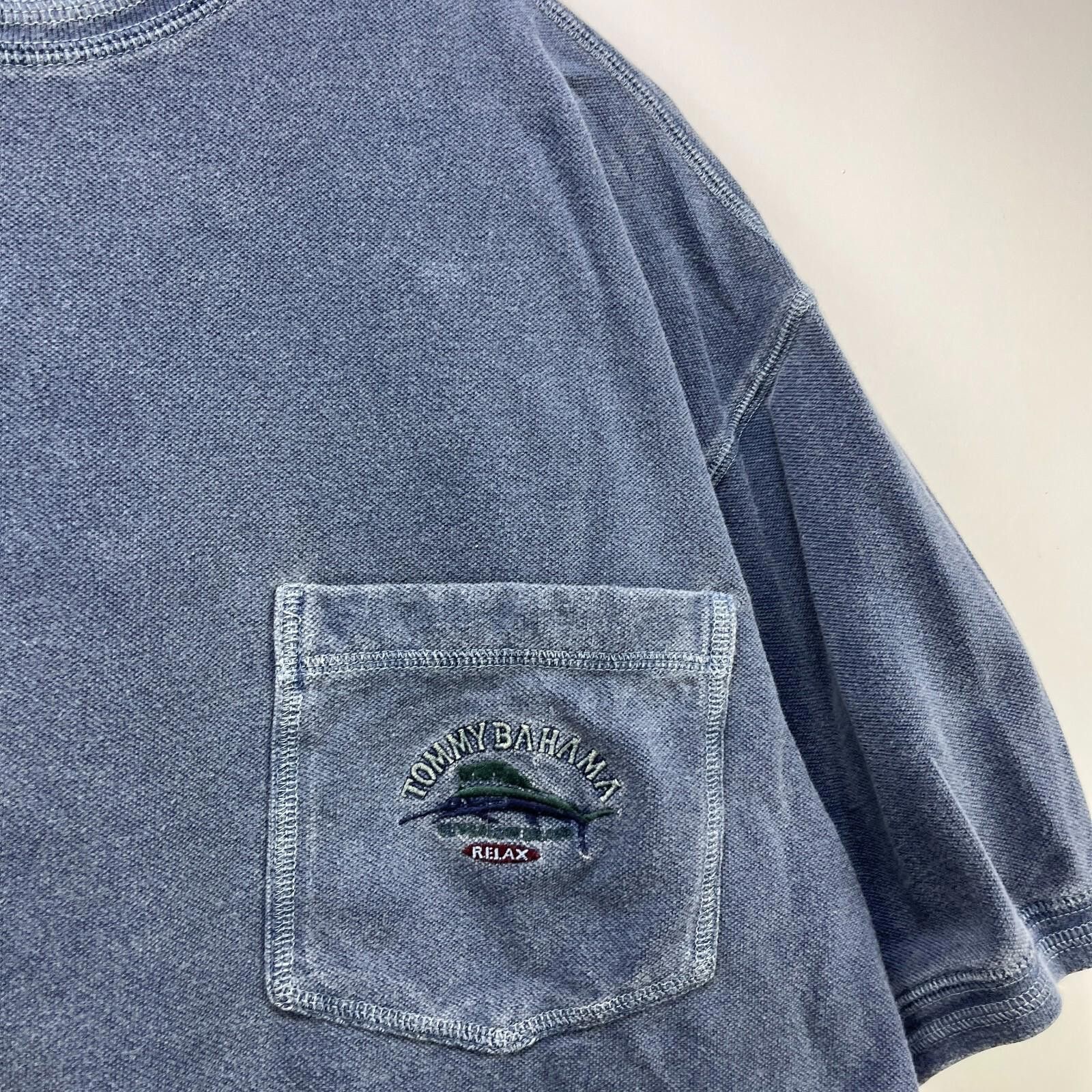 Tommy Bahama Vintage 90s Tommy Bahama Fish Pocket T-Shirt Faded Large Size US L / EU 52-54 / 3 - 3 Thumbnail