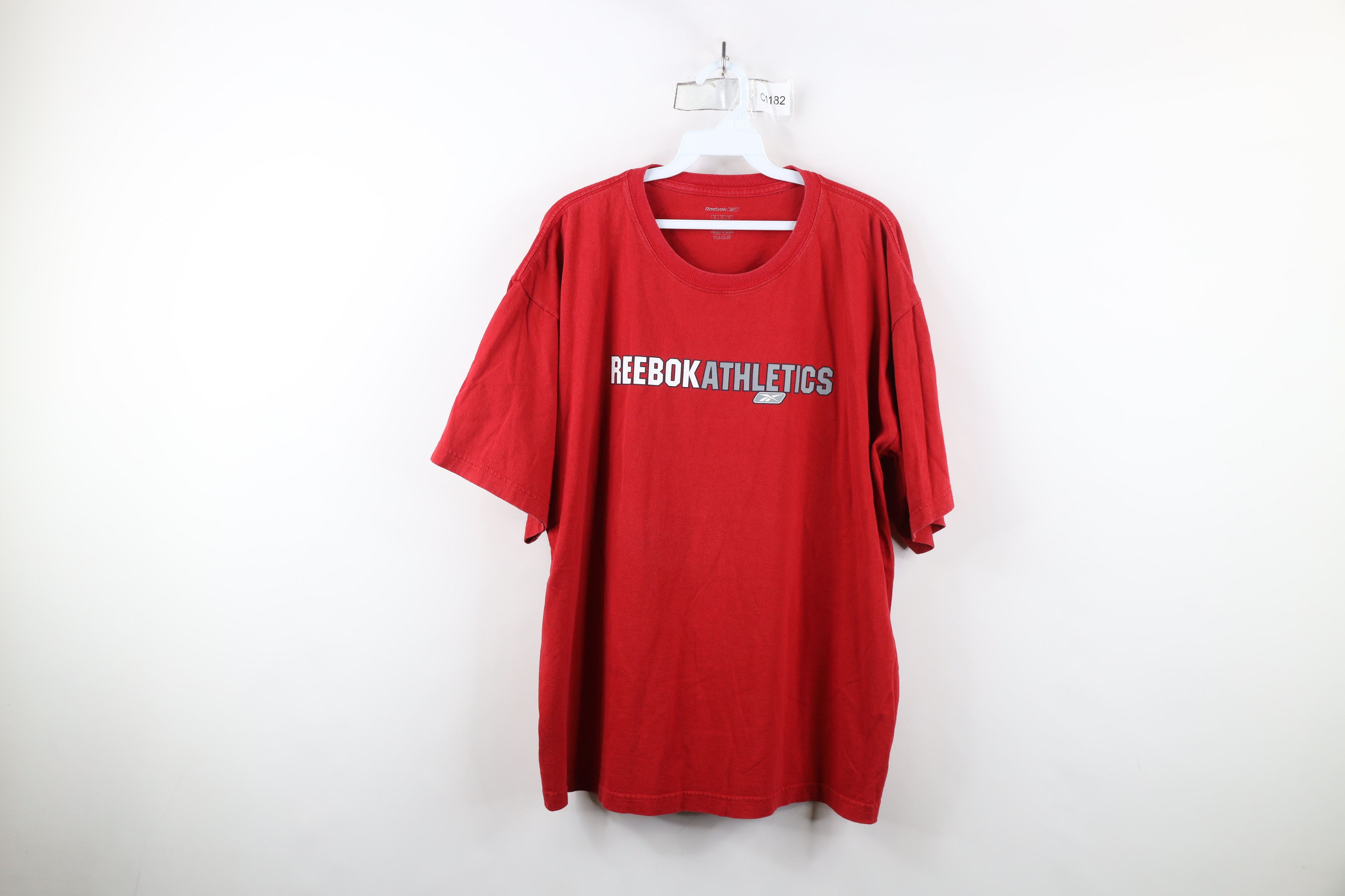 Reebok × Vintage Vintage 90s Y2K Reebok Athletics Spell Short Sleeve T-Shirt Size US XL / EU 56 / 4 - 1 Thumbnail