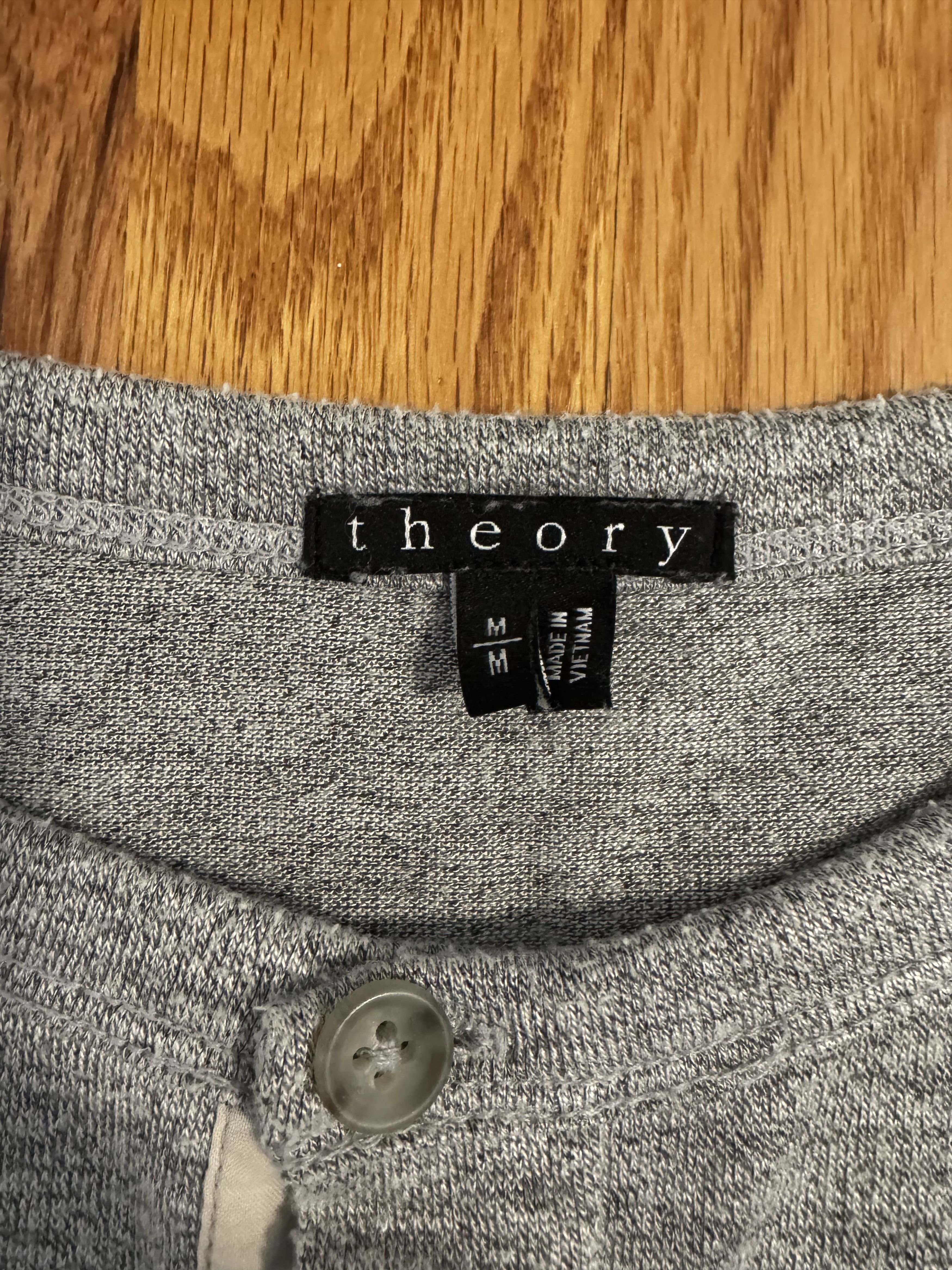 Theory Theory Men's Long Sleeve Henley Shirt - Size M Size US M / EU 48-50 / 2 - 3 Thumbnail
