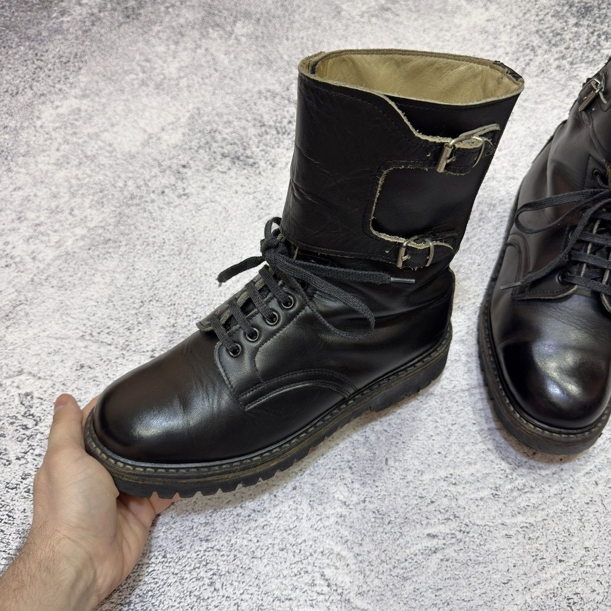 Handmade × Vintage Vintage Army Boots Italy Pirelli 90s US8 UK7 EU41 26cm Size US 8 / EU 41 - 7 Thumbnail
