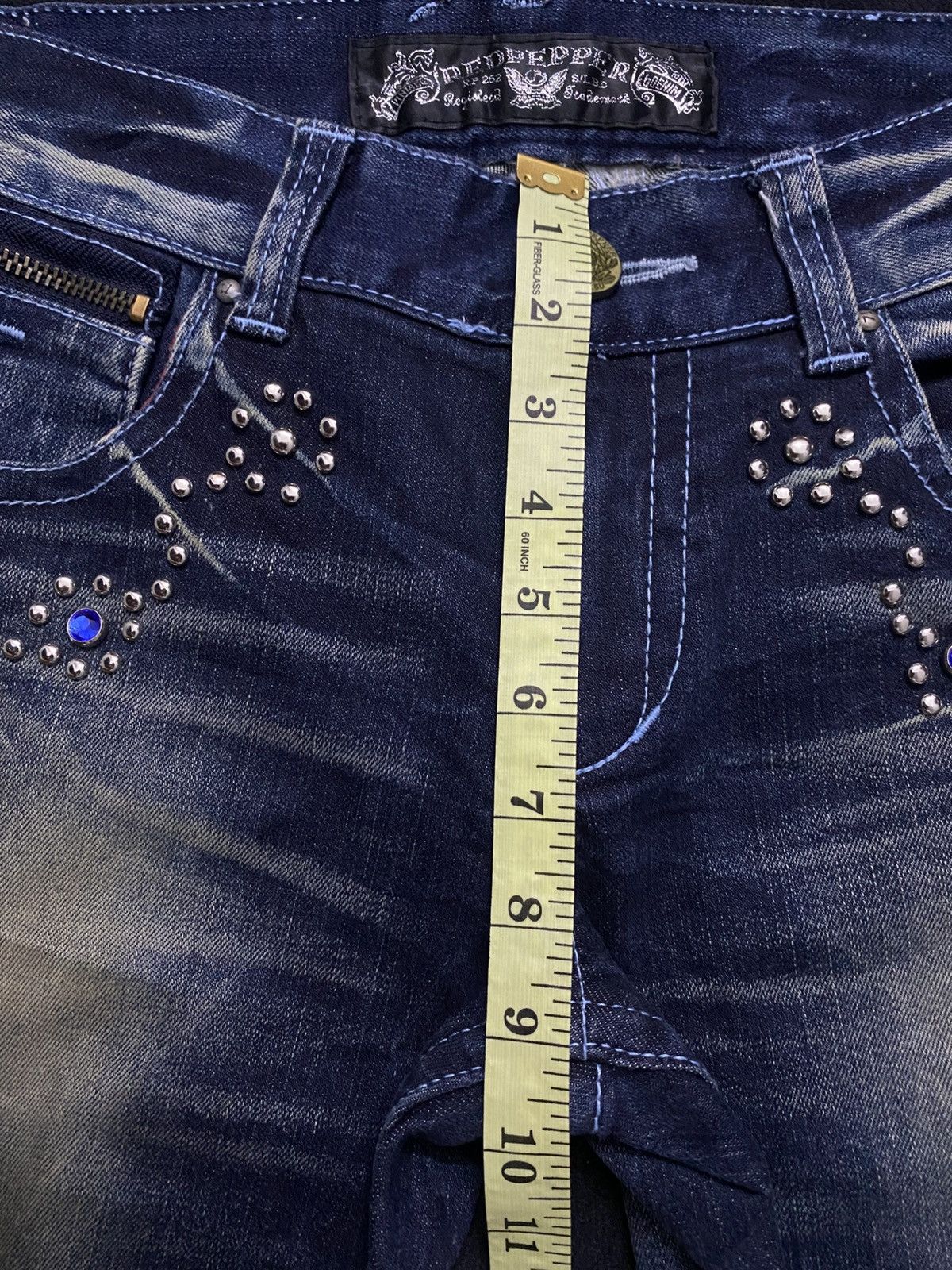 If Six Was Nine Red Pepper Attitude Studded Jeans Size US 29 - 16 Thumbnail