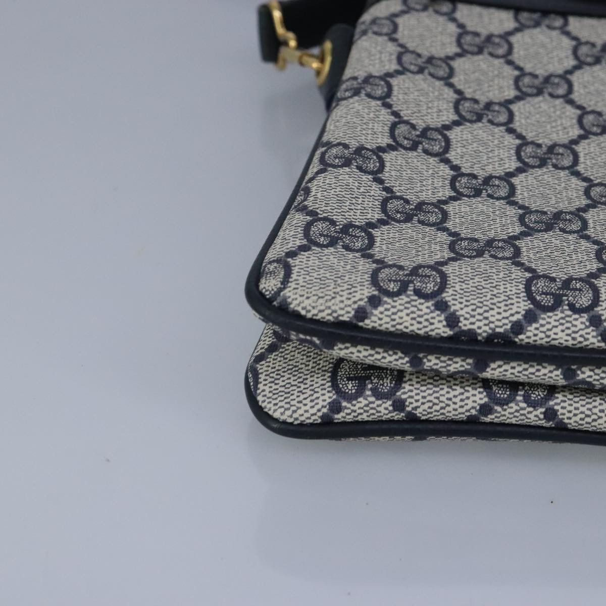 Gucci GUCCI GG Supreme Sherry Line Shoulder Bag Pvc Navy Gold Size ONE SIZE - 10 Thumbnail