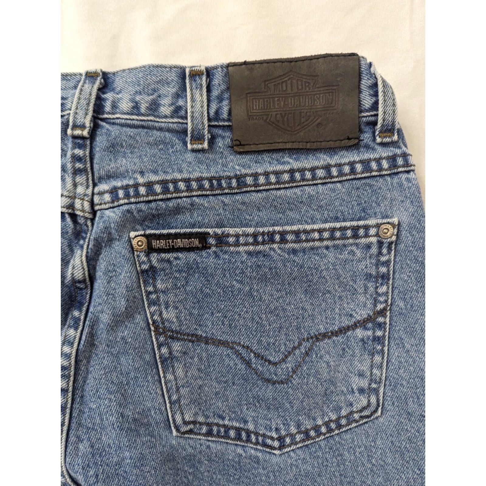 Harley Davidson VINTAGE Harley-Davidson Womens 14L Jeans High Rise Bootcut 32x32 USA V2 Size 36" / US 14 / IT 50 - 3 Thumbnail