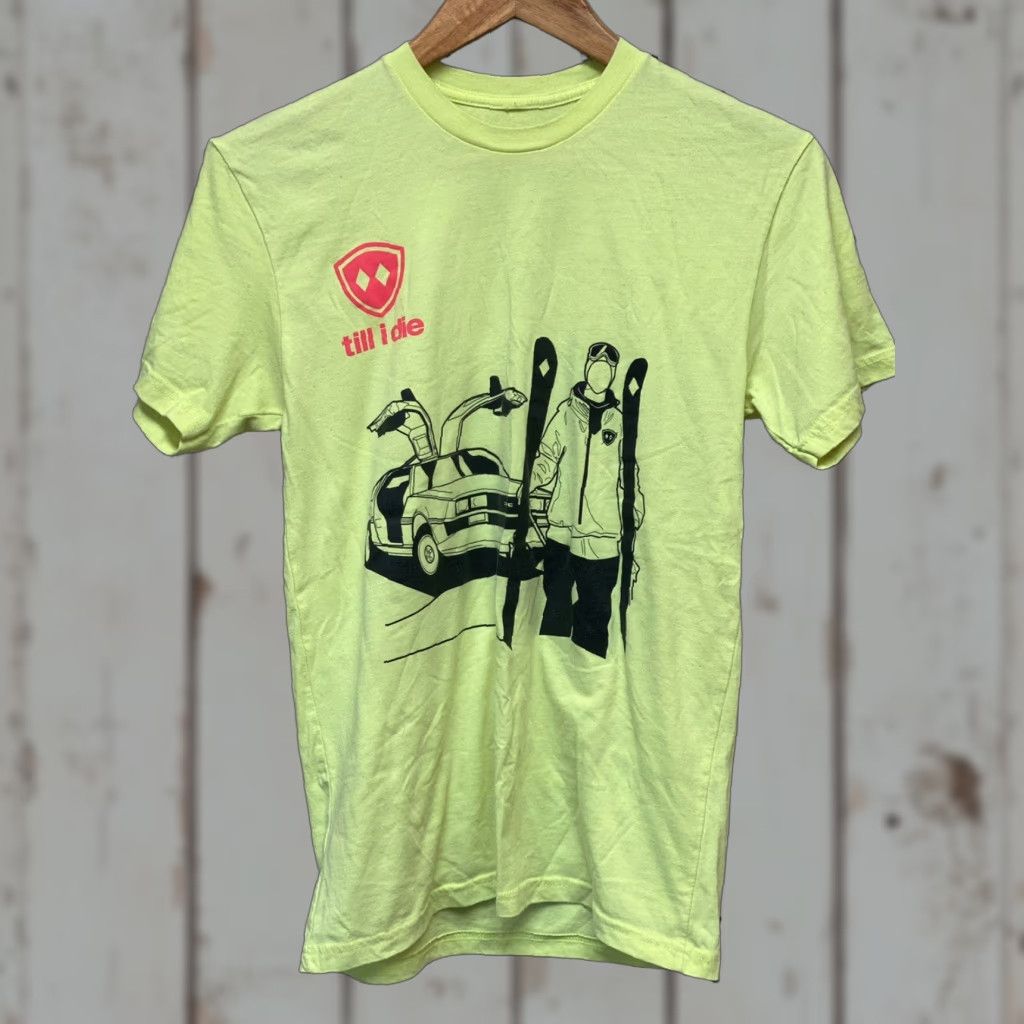 Vintage Till I Die Ski T-Shirt Unisex Small Short Sleeve Crew Neck Yellow Car Delorean Size US S / EU 44-46 / 1 - 1 Thumbnail