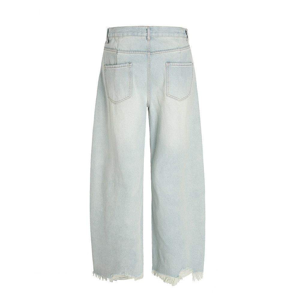 Japanese Brand × Vintage Men's retro distressed raw edge ripped punk washed jeans Size US 32 / EU 48 - 3 Thumbnail