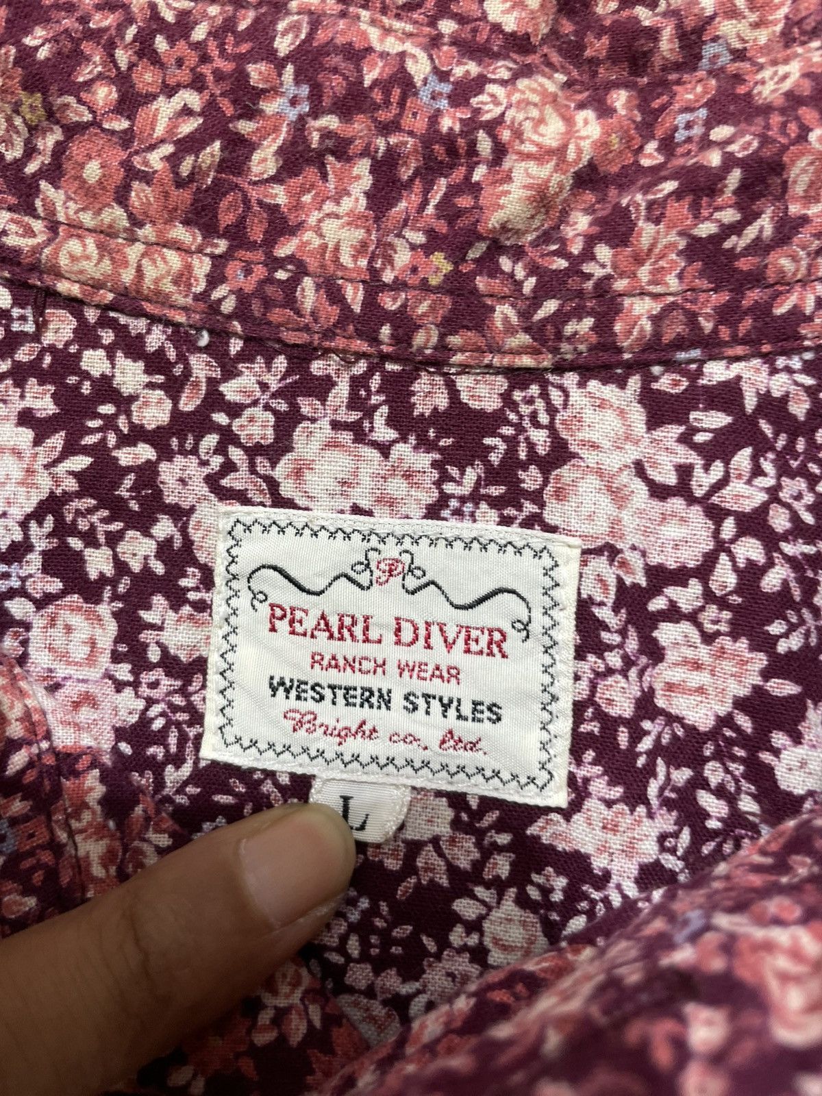RRL Ralph Lauren Vintage Pearl diver western shirt floral printed style Size US L / EU 52-54 / 3 - 6 Thumbnail