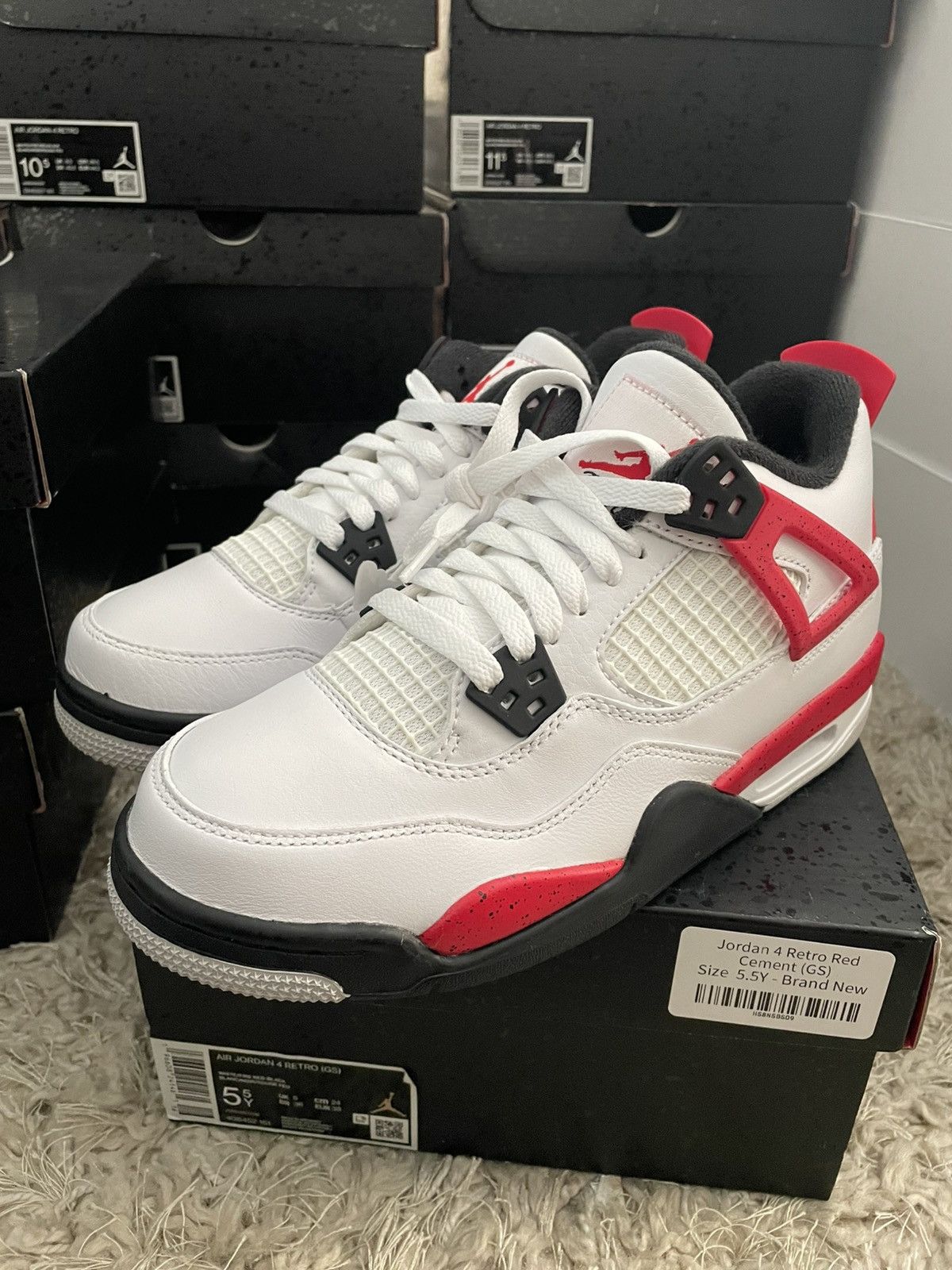 Jordan Brand Jordan 4 Red Cement Size US 5.5 / EU 38 - 1 Thumbnail