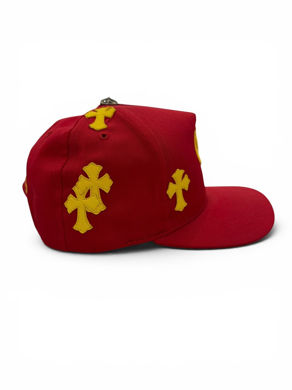 Chrome Hearts Chrome Hearts Red Yellow Cross Patch Baseball Hat Size ONE SIZE - 4 Thumbnail