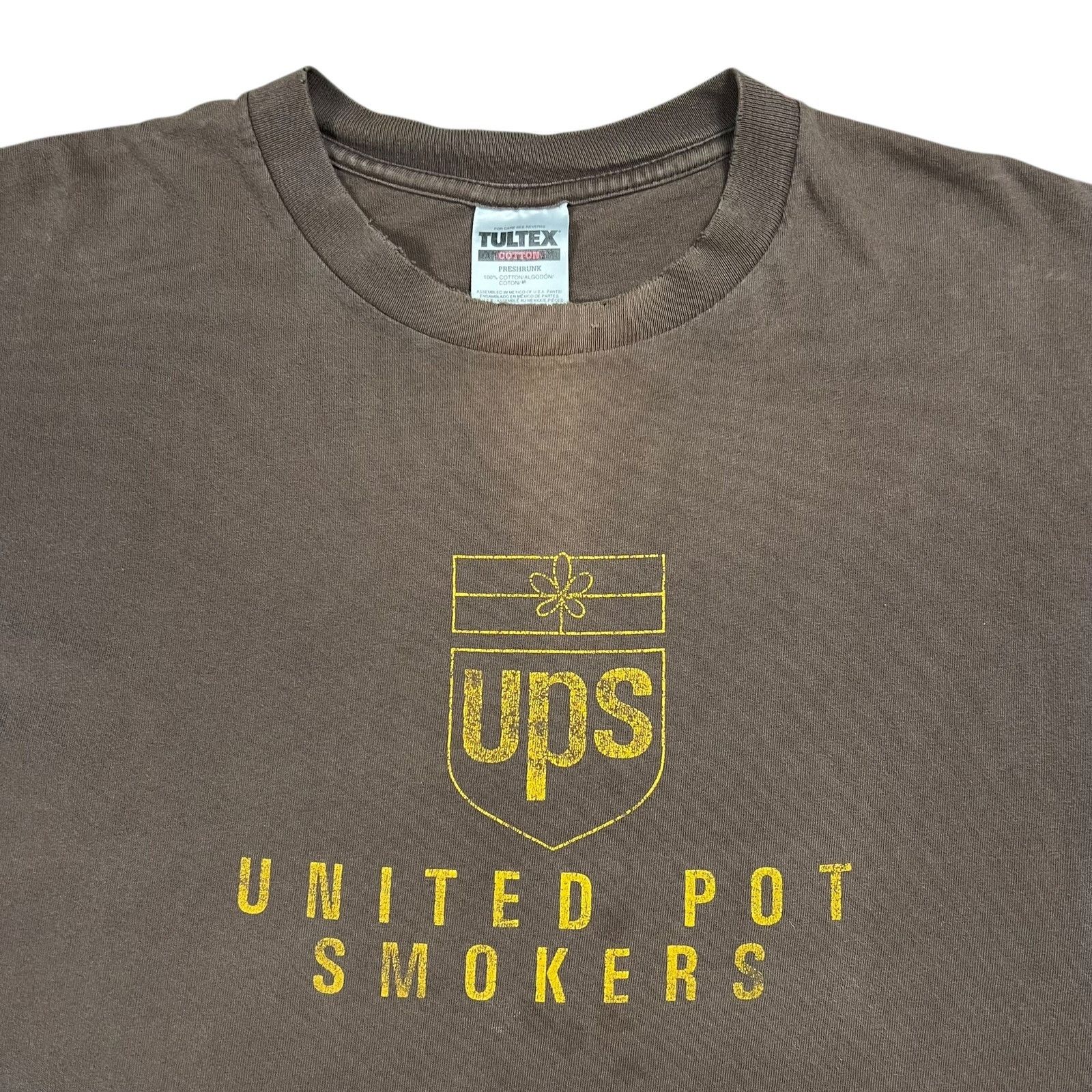 Tultex × Vintage Vintage 90s Tultex UPS United Pot Smokers faded worn tee Size US L / EU 52-54 / 3 - 2 Thumbnail