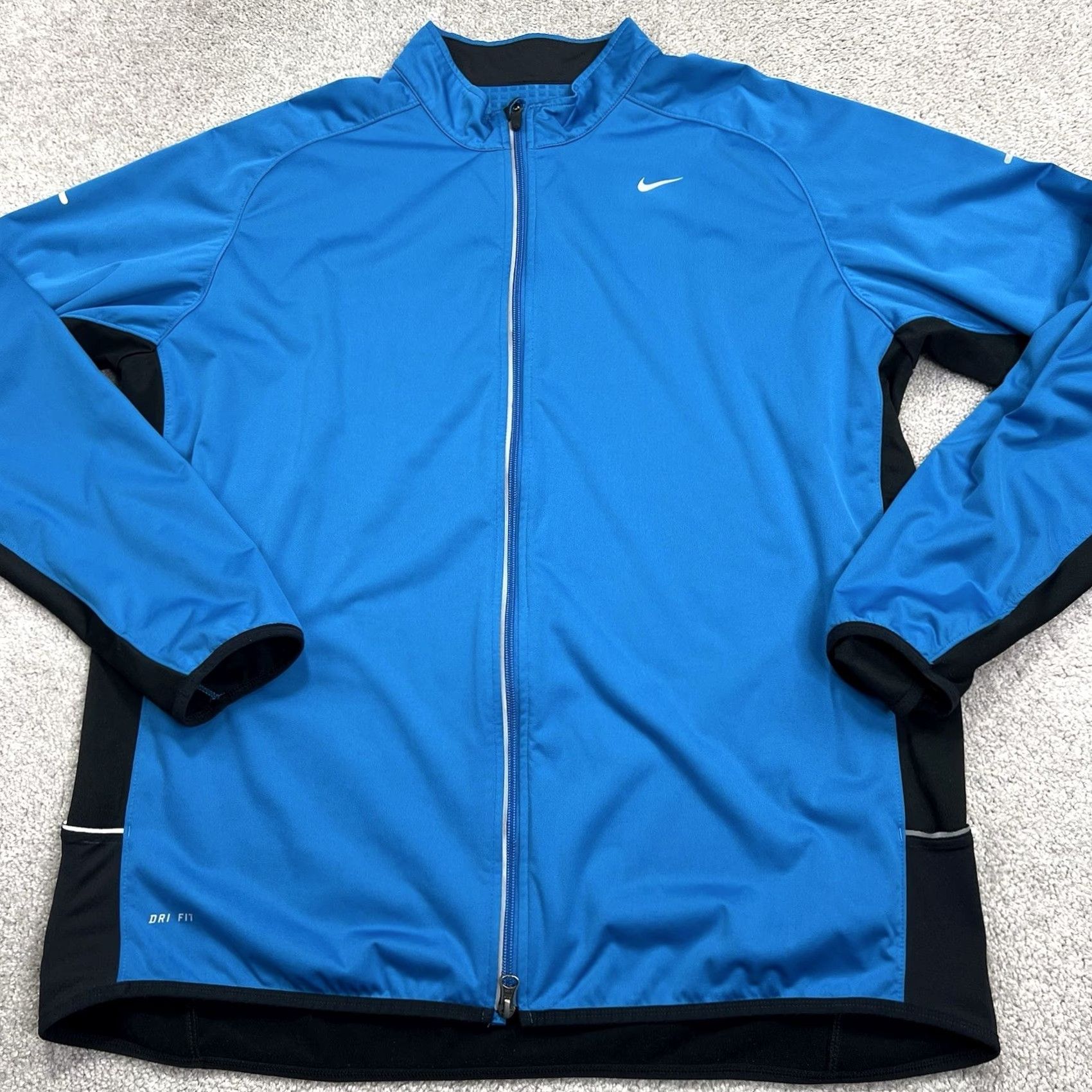 Nike Nike Element Shield Jacket Mens 2XL Full Zip Blue Black 424242-425 Mid-Length Pockets Reflective Lined Size US XXL / EU 58 / 5 - 2 Thumbnail