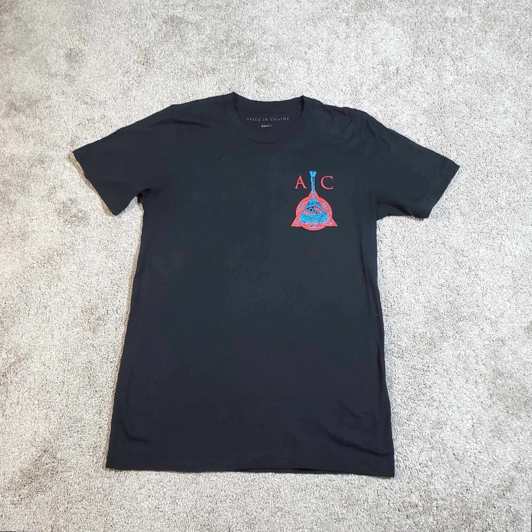 Doublet Alice In Chains T Shirt Band Eyeball Double-Sided RARE Concert Adult Small Black Unisex Mens Womens Boys Girls Shirt Size US S / EU 44-46 / 1 - 4 Thumbnail