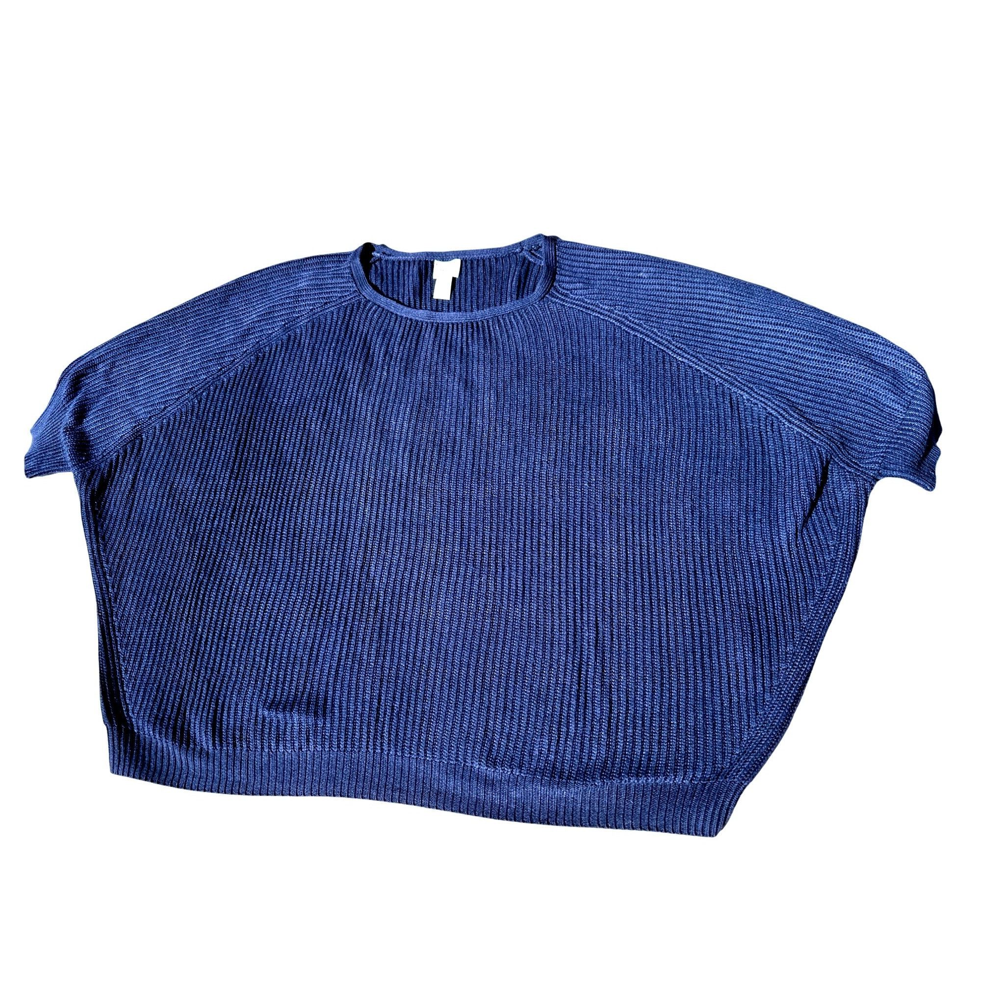 Chicos Chicos Blue Knit Sweater Lightweight Three Quarter Sleeve Pu Size XL / US 12-14 / IT 48-50 - 10 Thumbnail