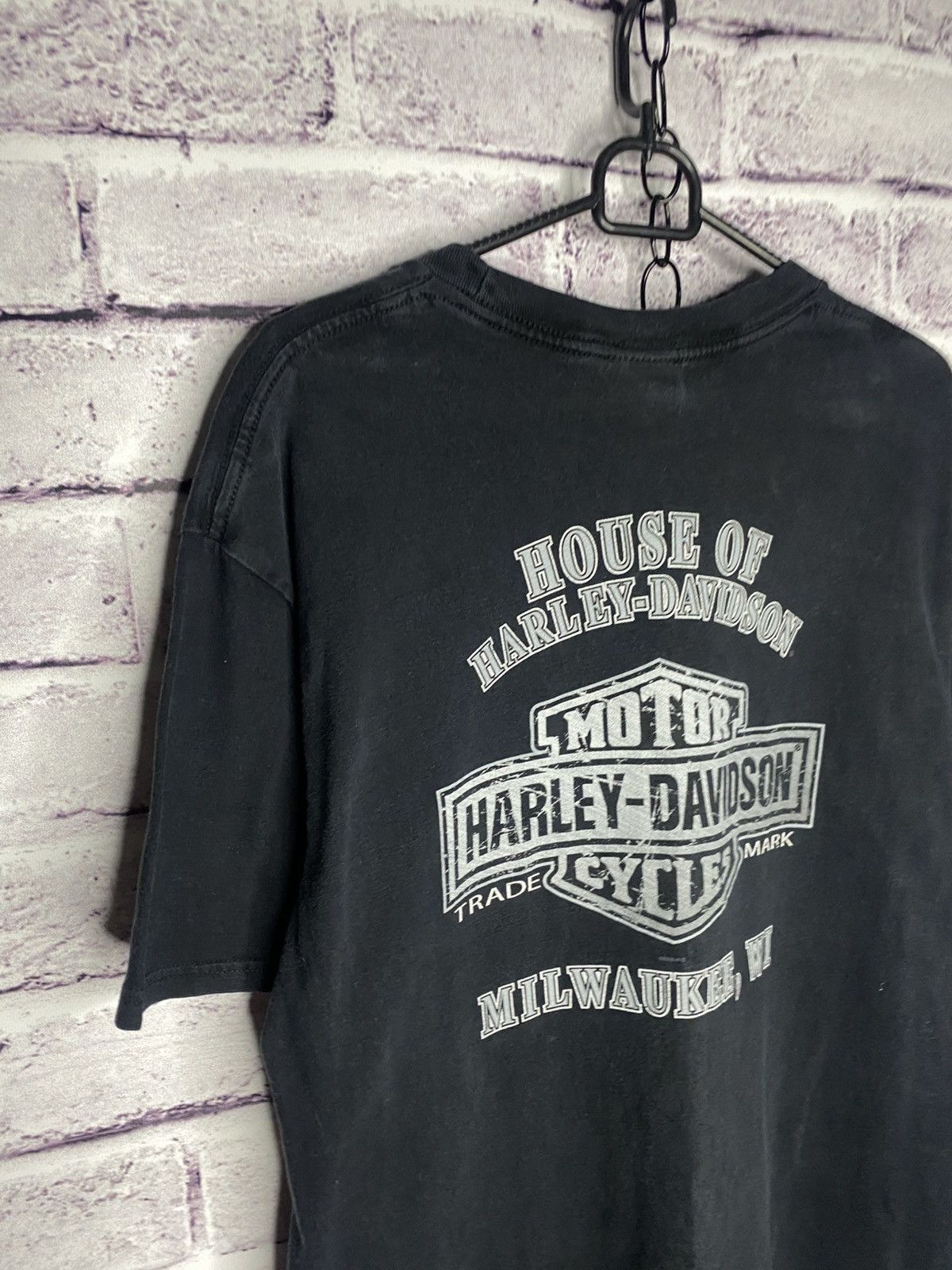 Harley Davidson Mens Harley Davidson 2008 Overprint Logo Santa Bicker Tee Size US L / EU 52-54 / 3 - 15 Thumbnail