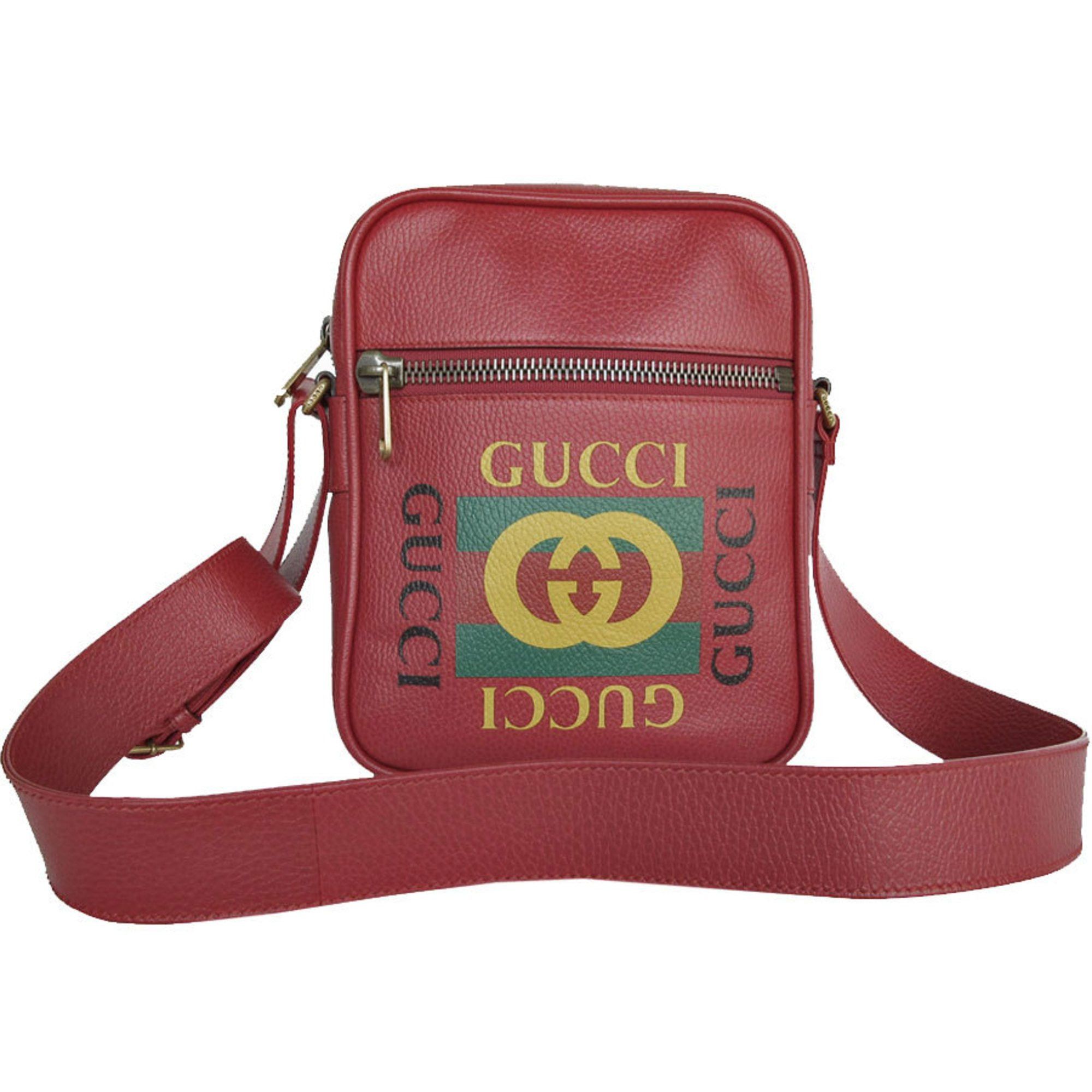 Gucci GUCCI Shoulder Bag Leather Dark Red Gold Men's 523591 s0263a Size ONE SIZE - 1 Thumbnail
