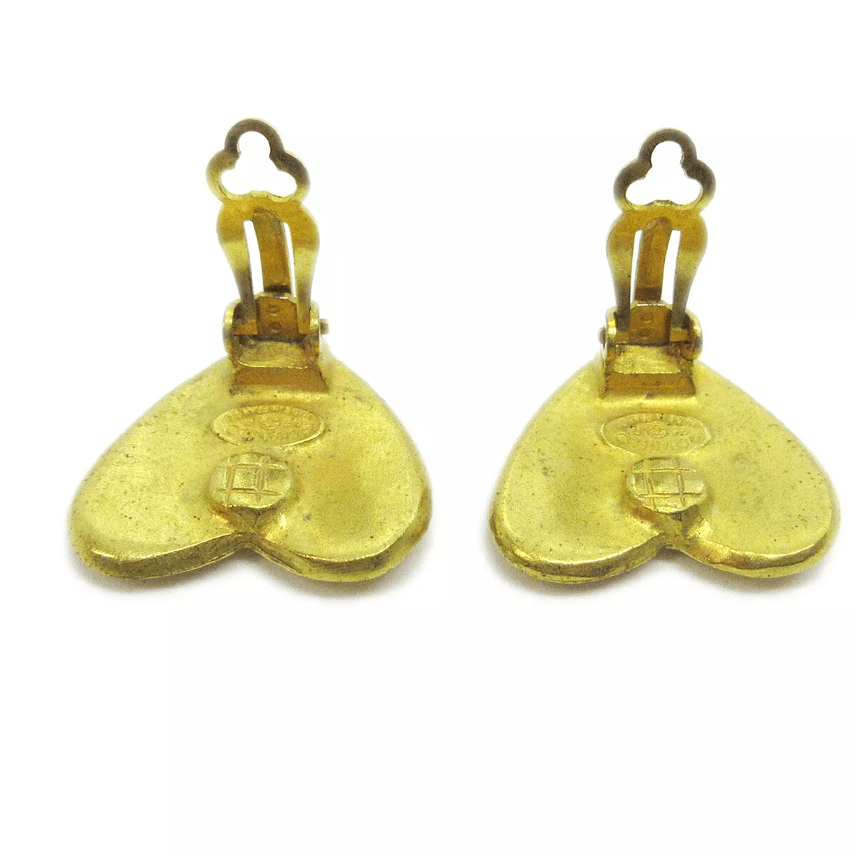 Chanel CHANEL CC Logos Heart Motif Earrings Clip-On Gold-Tone Size ONE SIZE - 9 Thumbnail